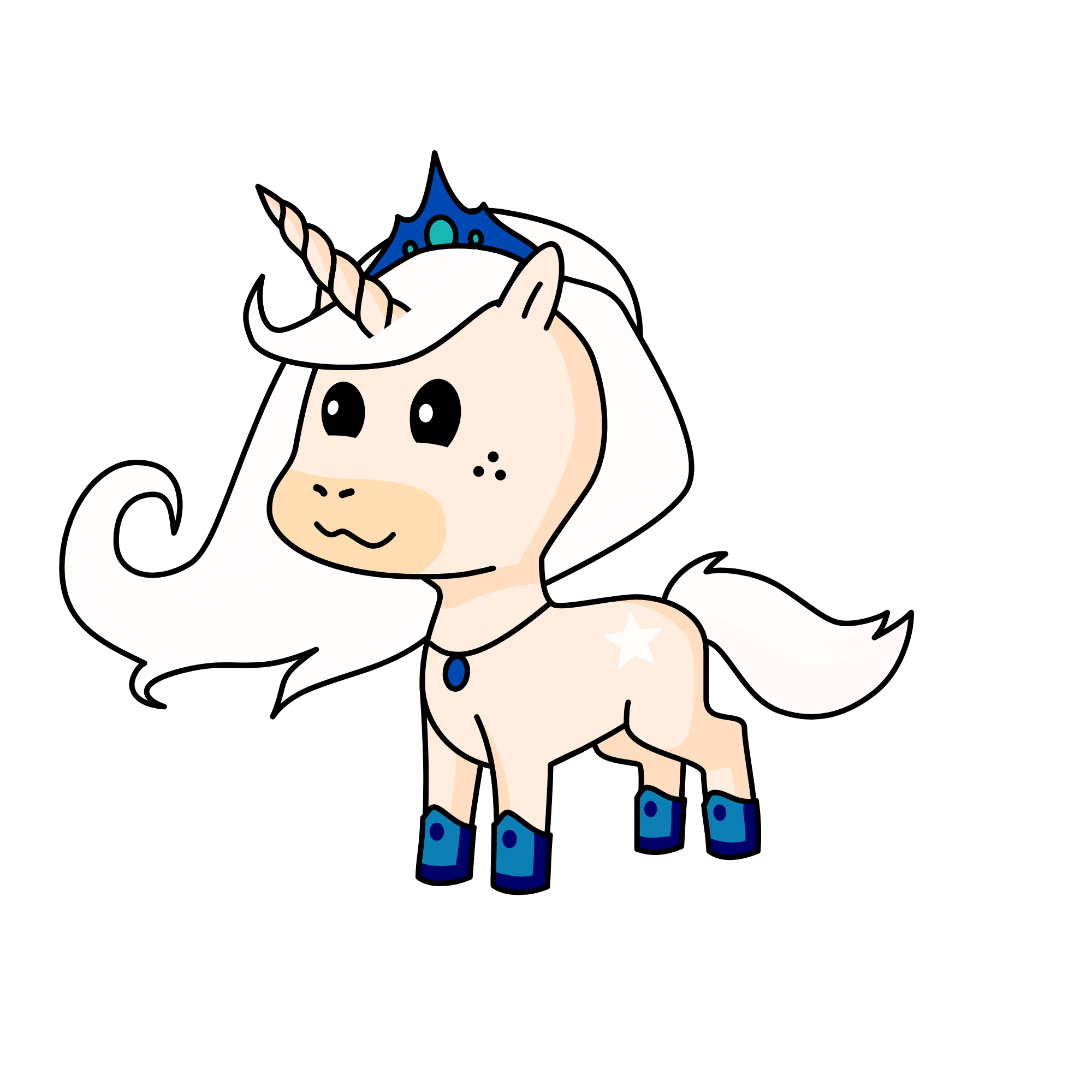 Snow queen, the unicorn