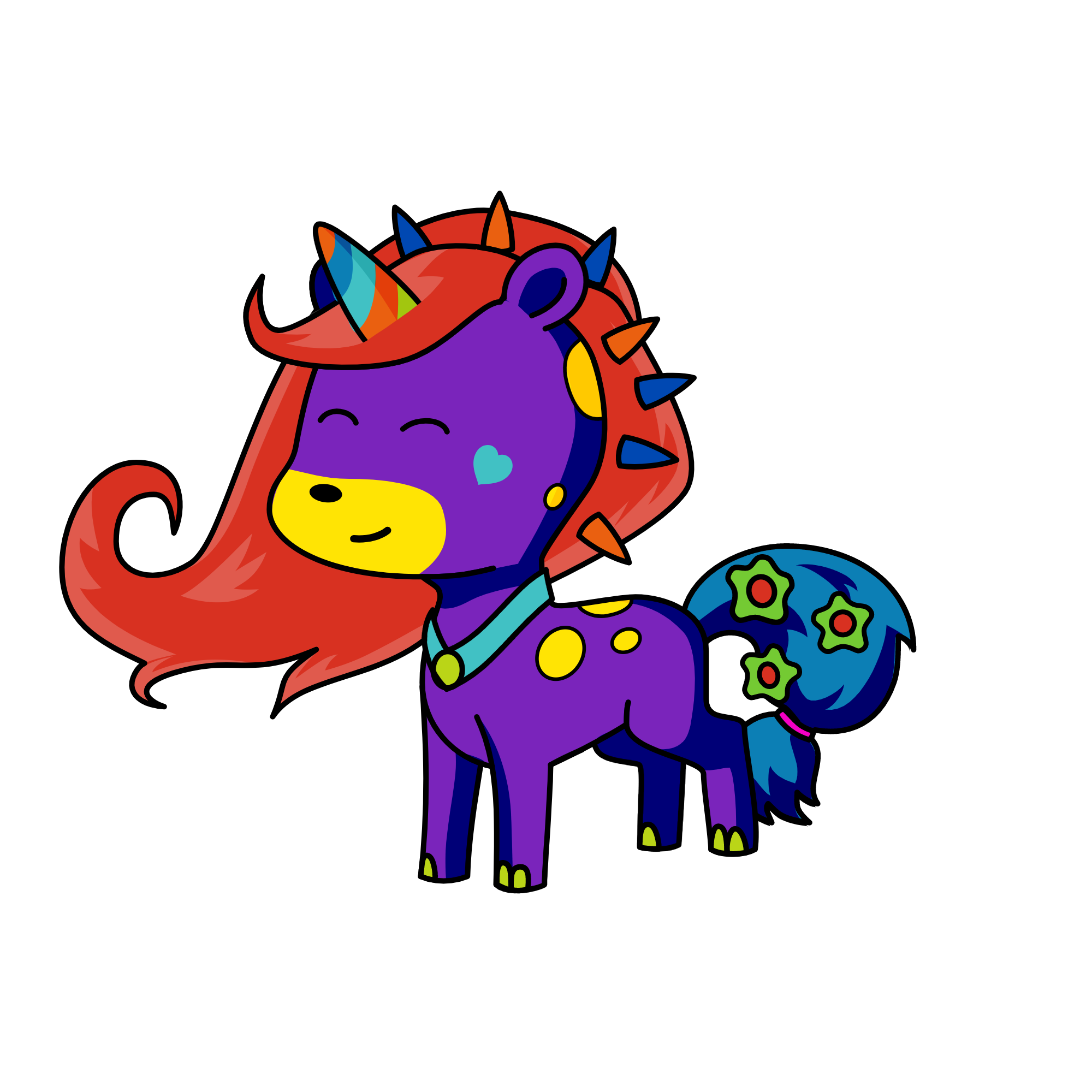 Violet, the unicorn