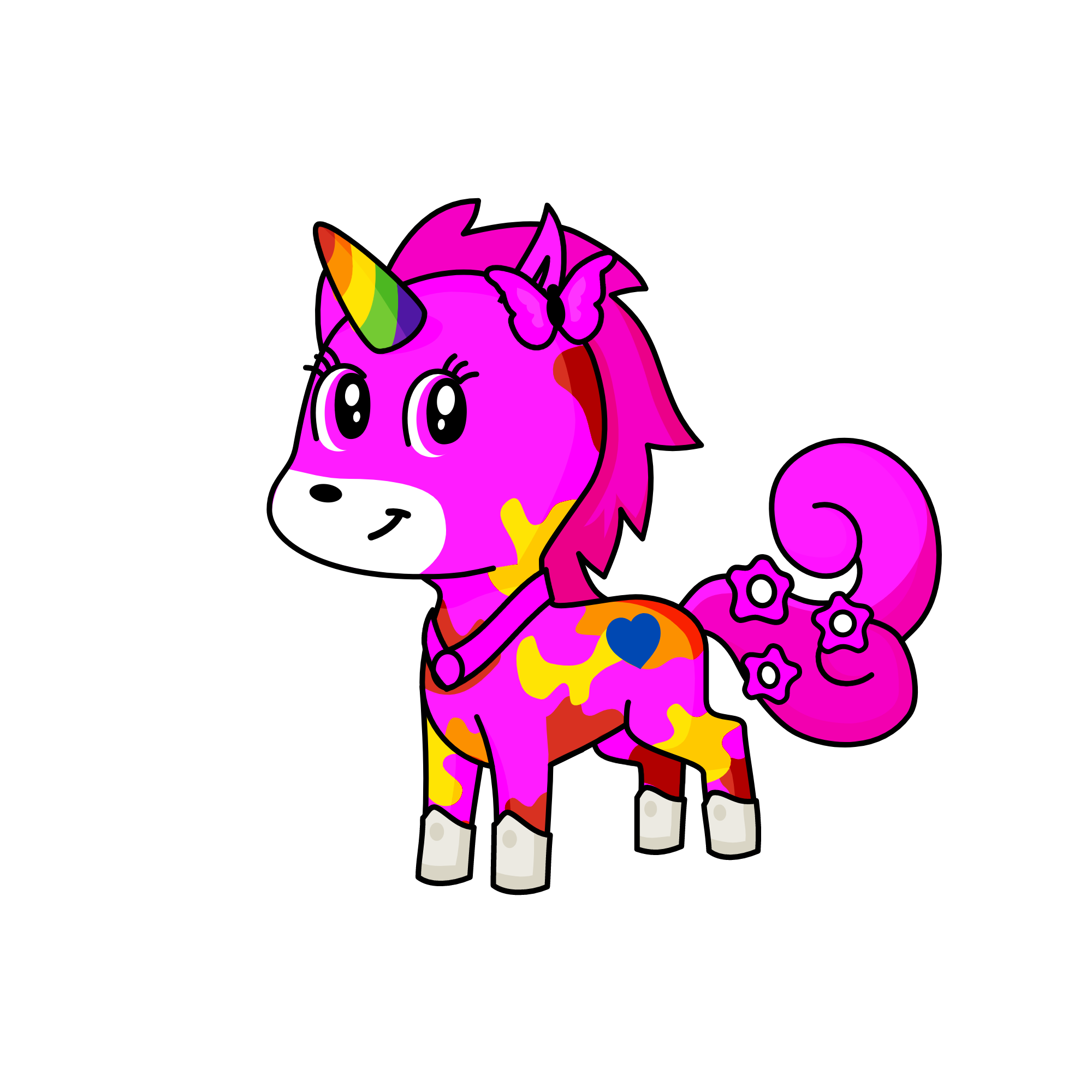 Liliy rose, the unicorn