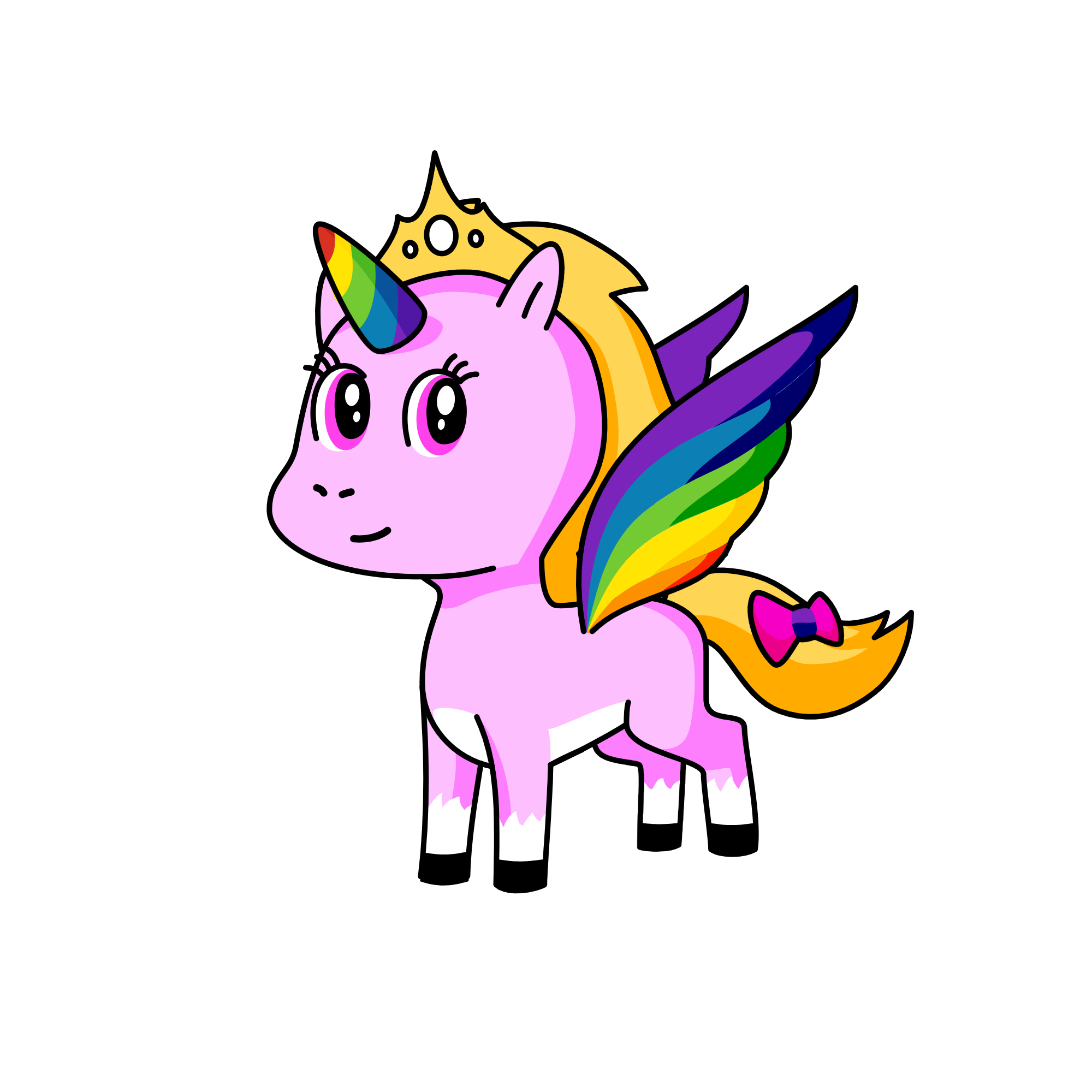 Rainbow, the unicorn