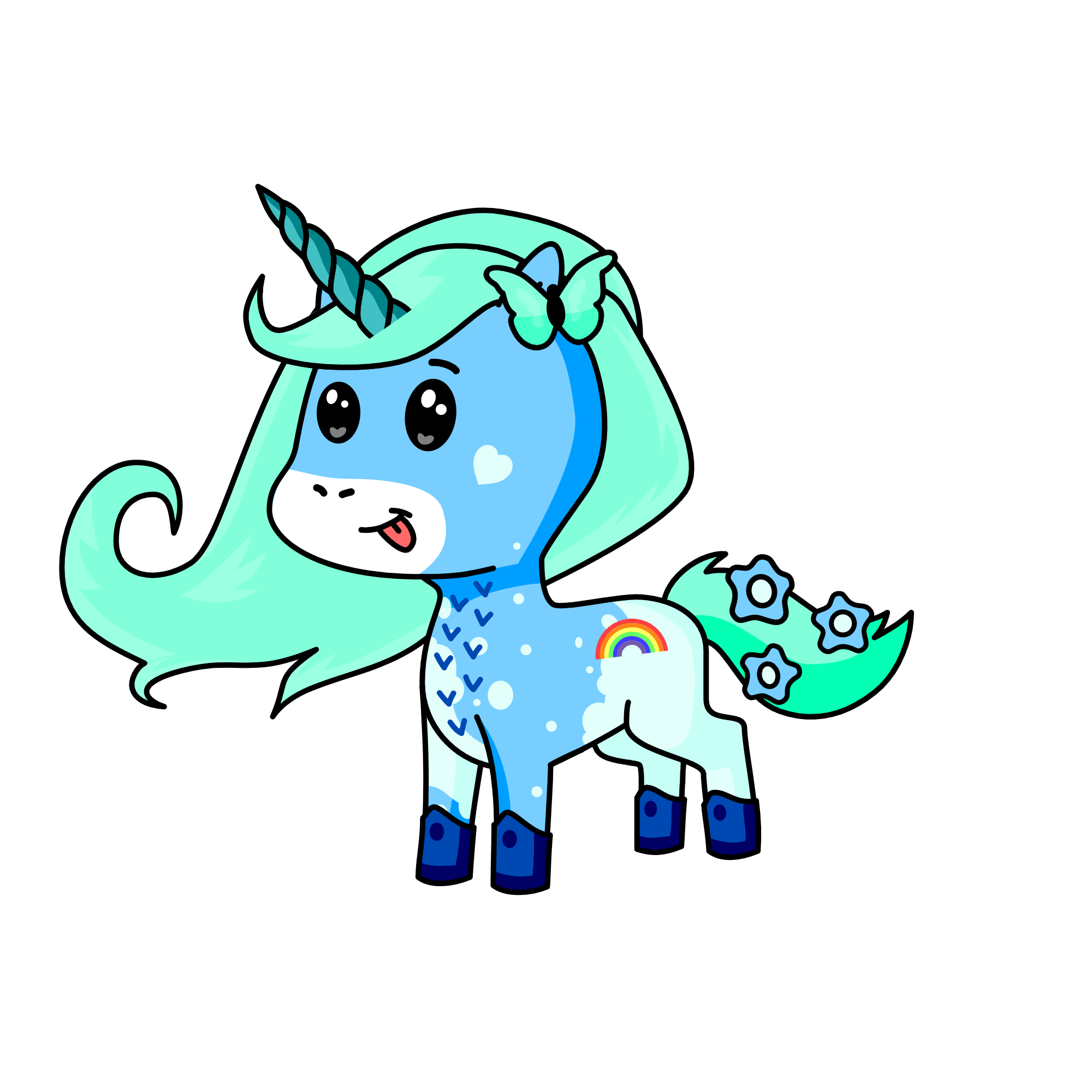 Blueberry, the unicorn