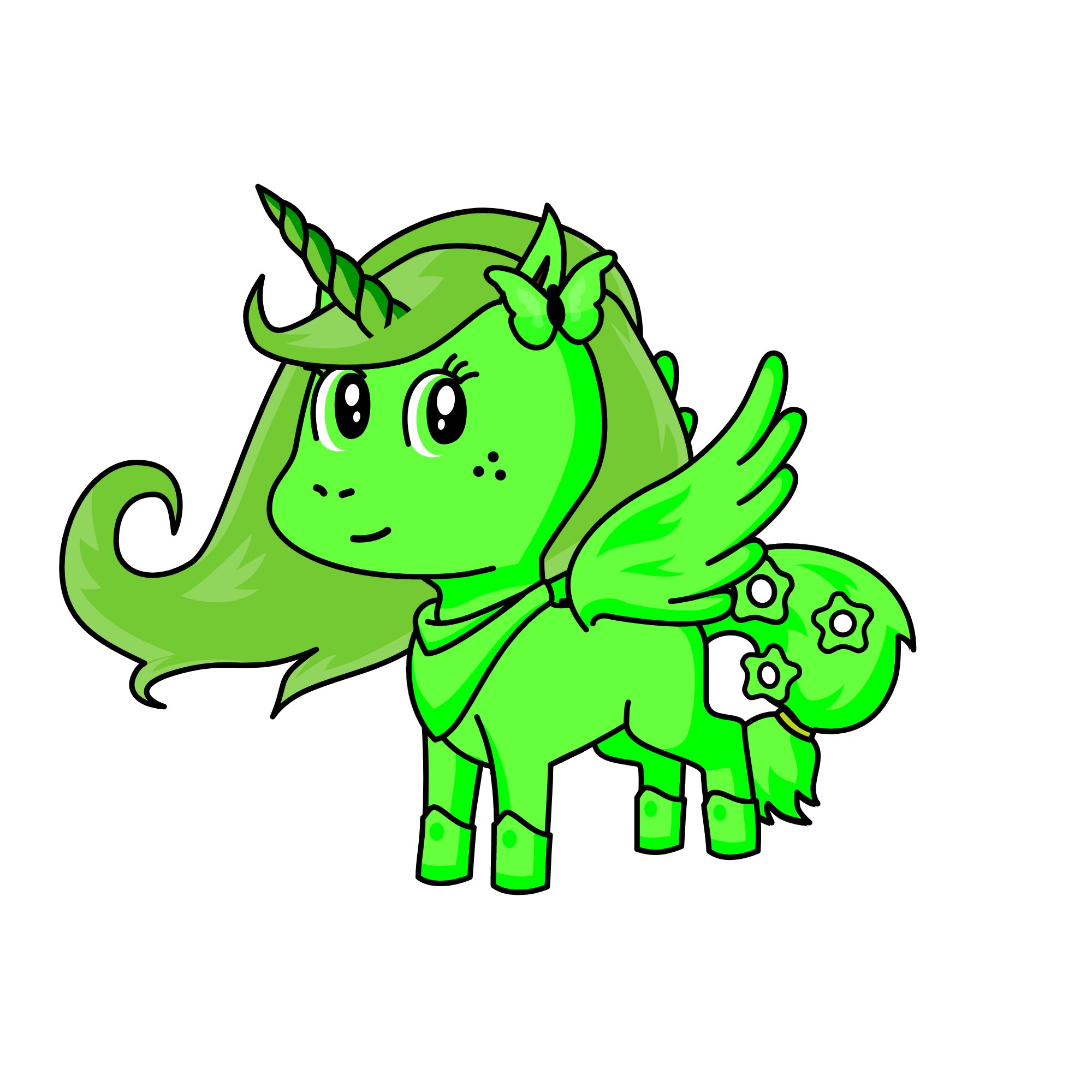 Bloussum flower, the unicorn