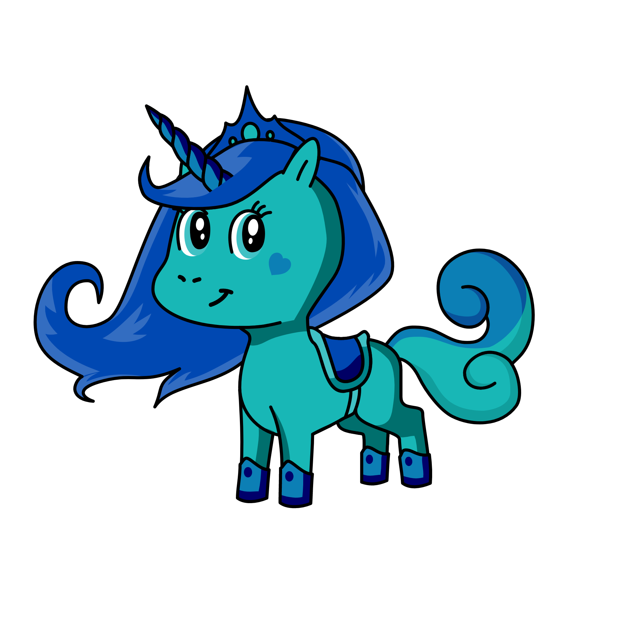 Mrs.Blue, the unicorn