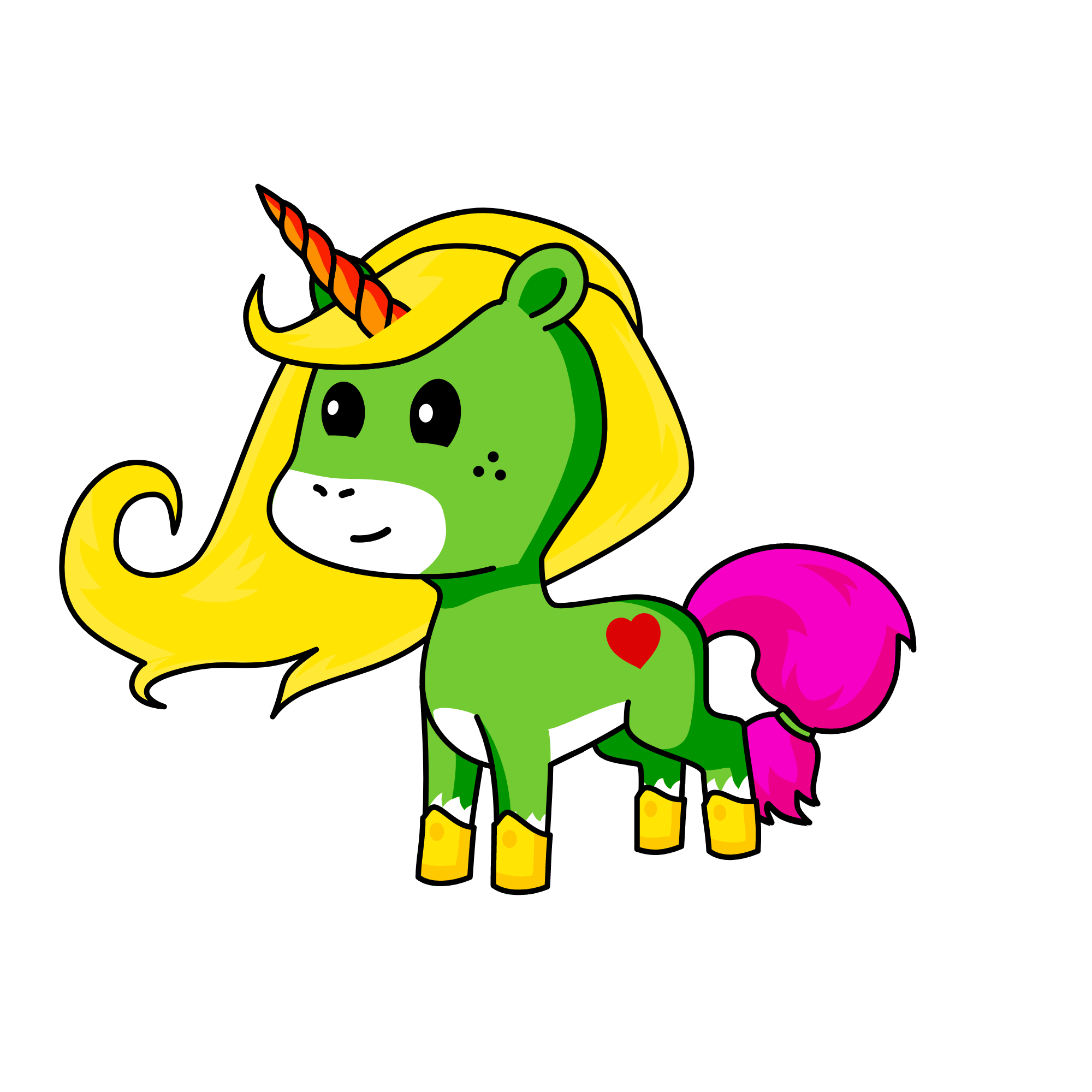 Lavagirl girl , the unicorn