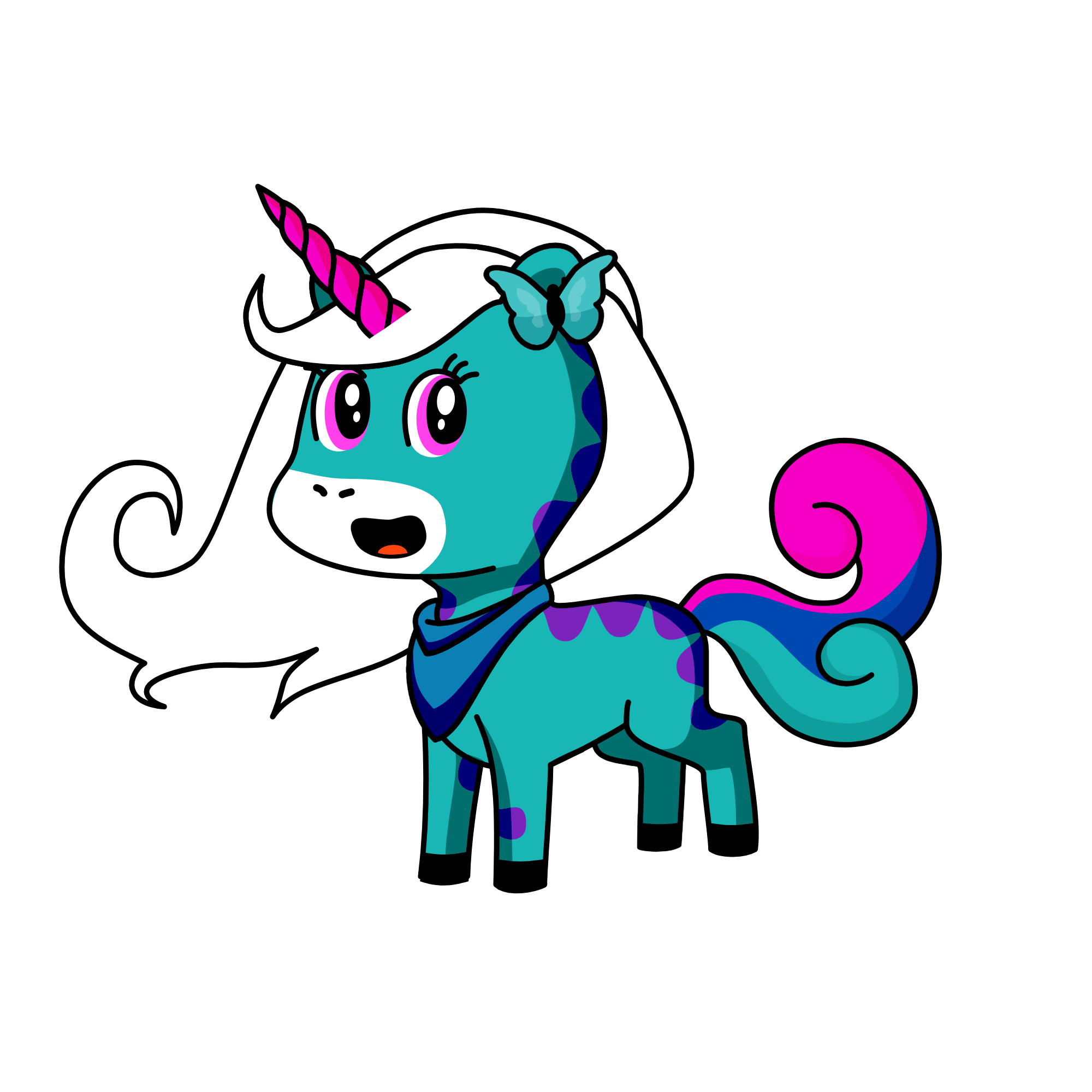 snowy, the unicorn