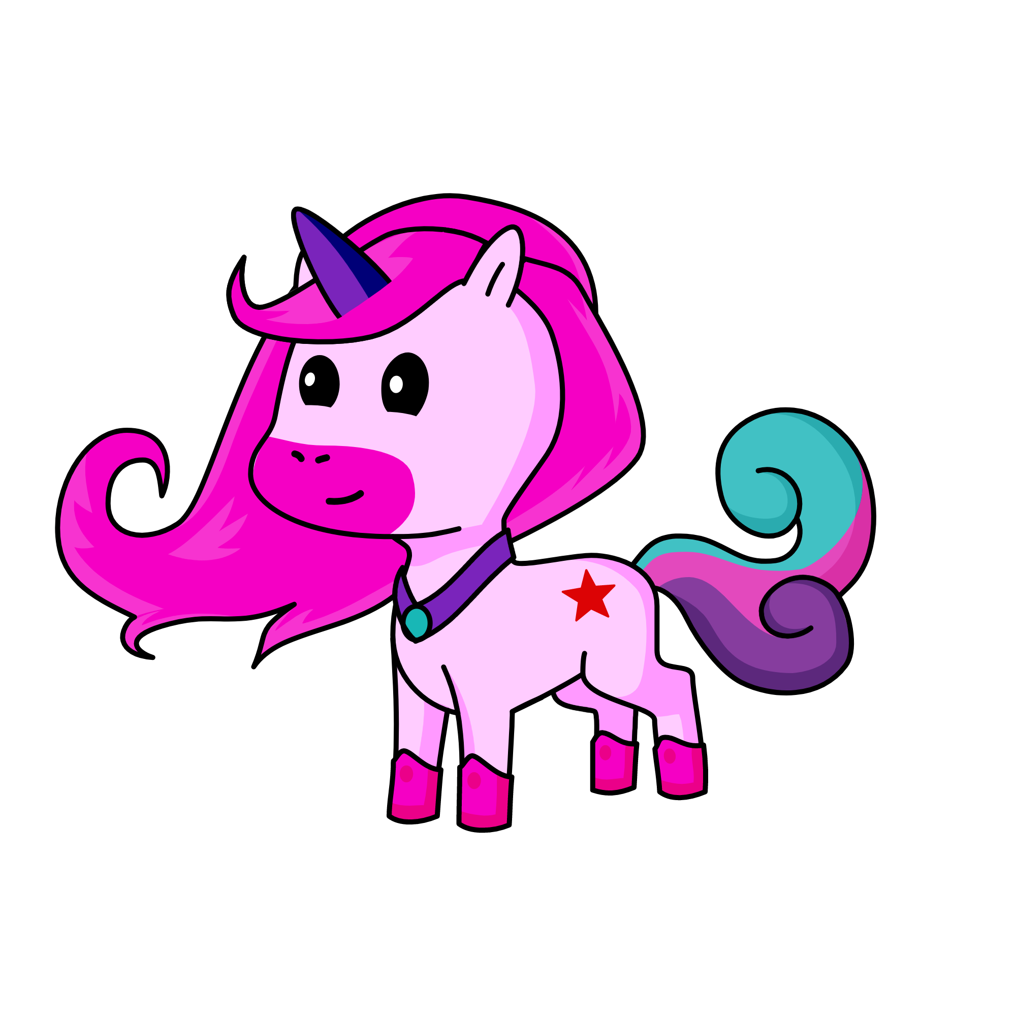 Pink, the unicorn