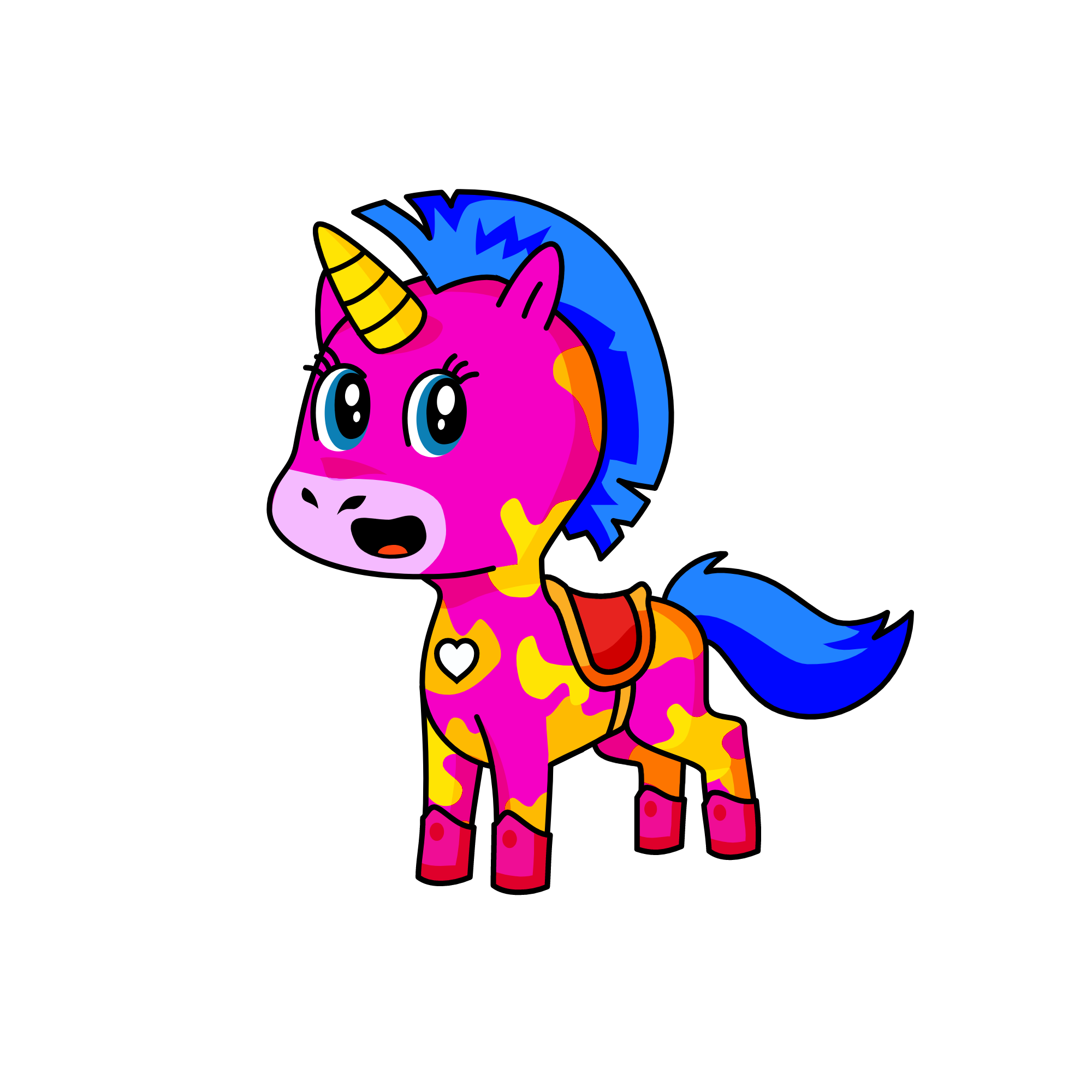 Unicorns on Wheels Mascot, the unicorn