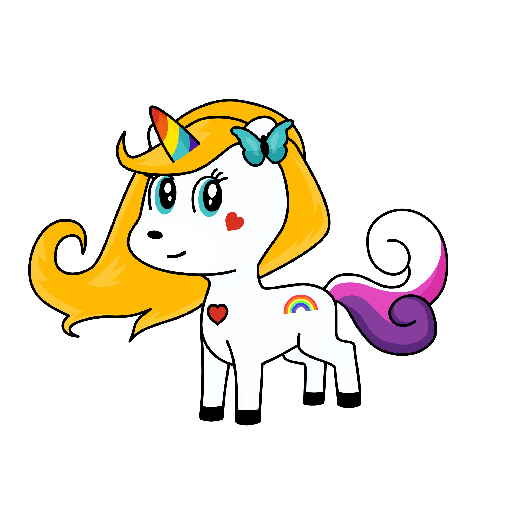 Rainbow, the unicorn