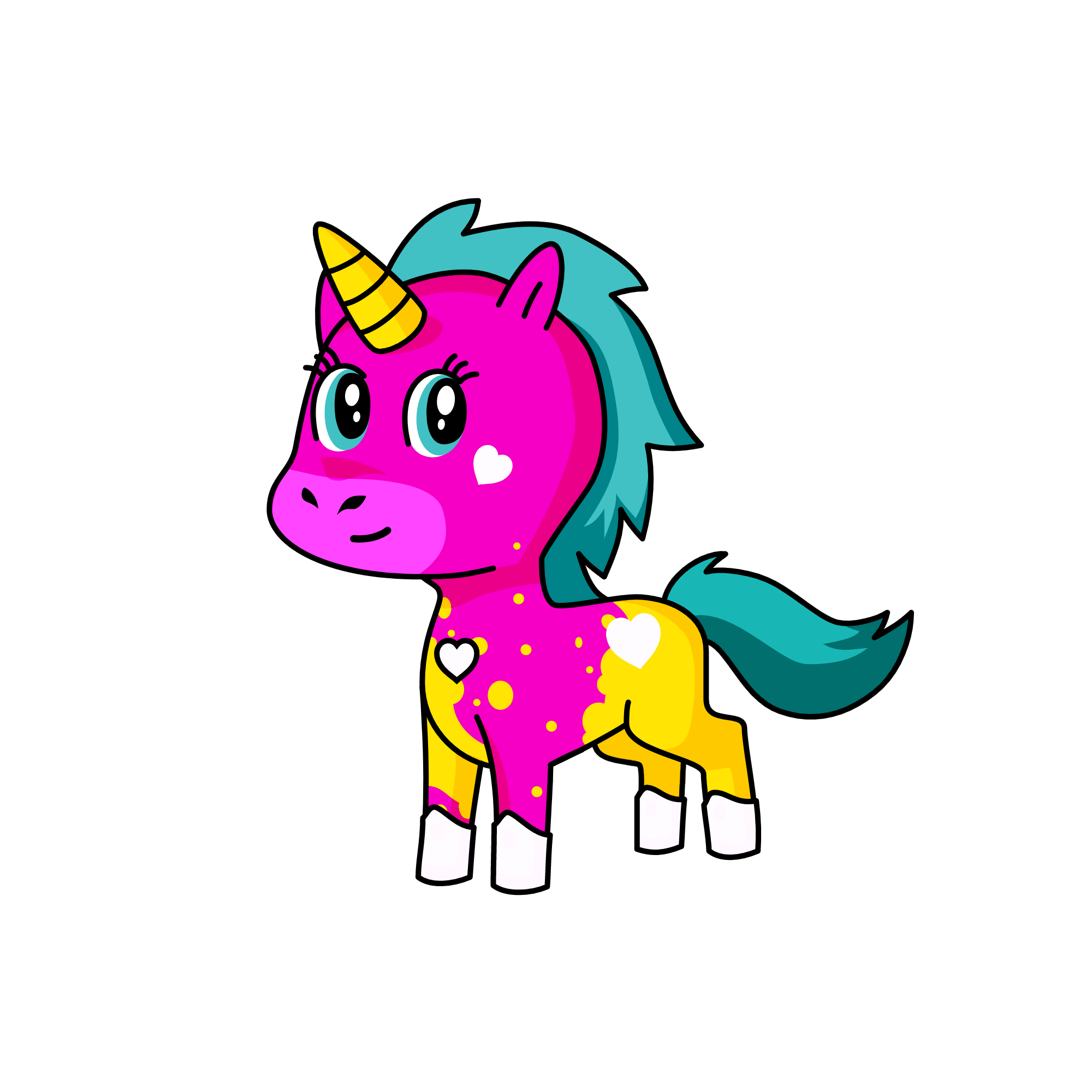 Unicorns on Wheels Mascot, the unicorn