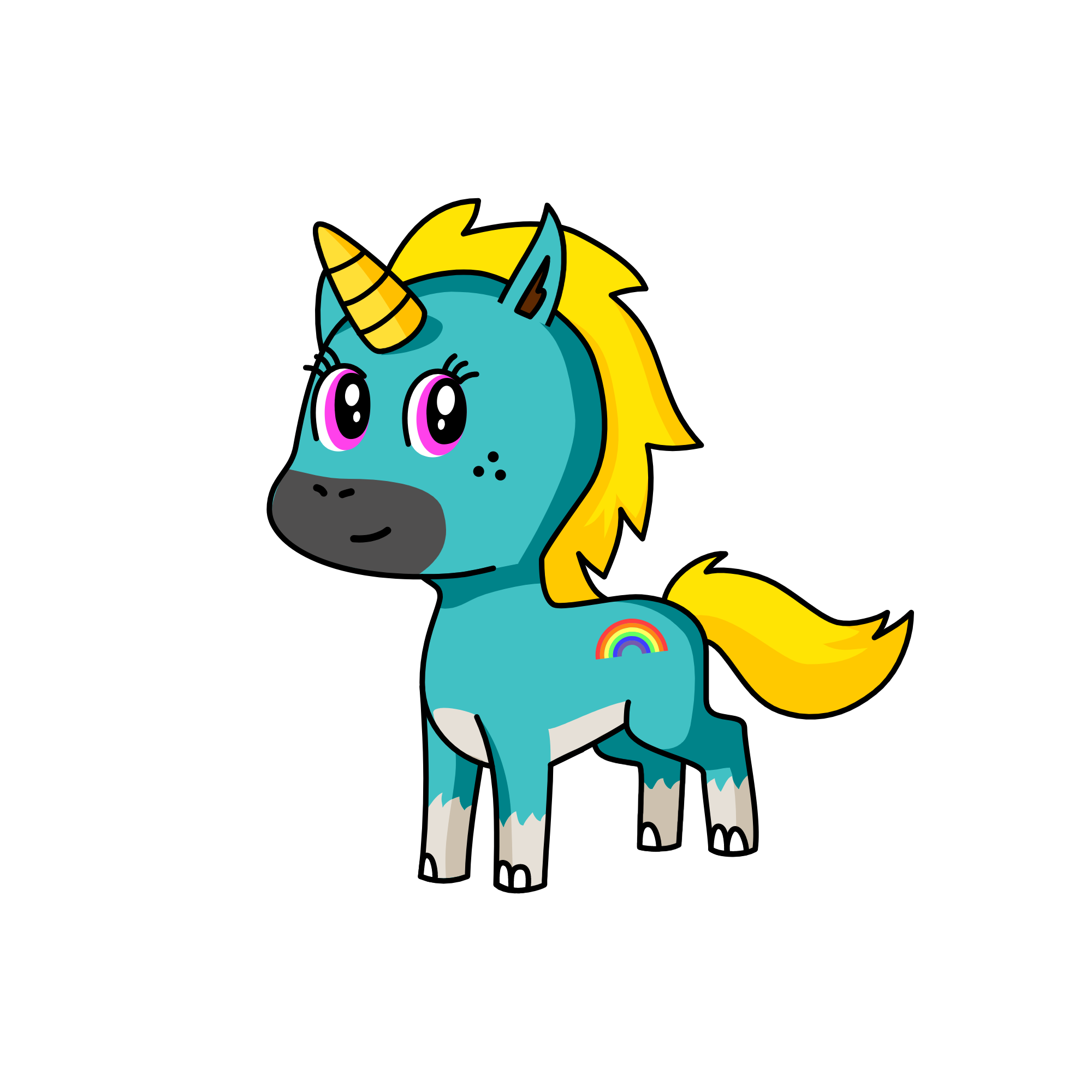 Rainbow Dash, the unicorn