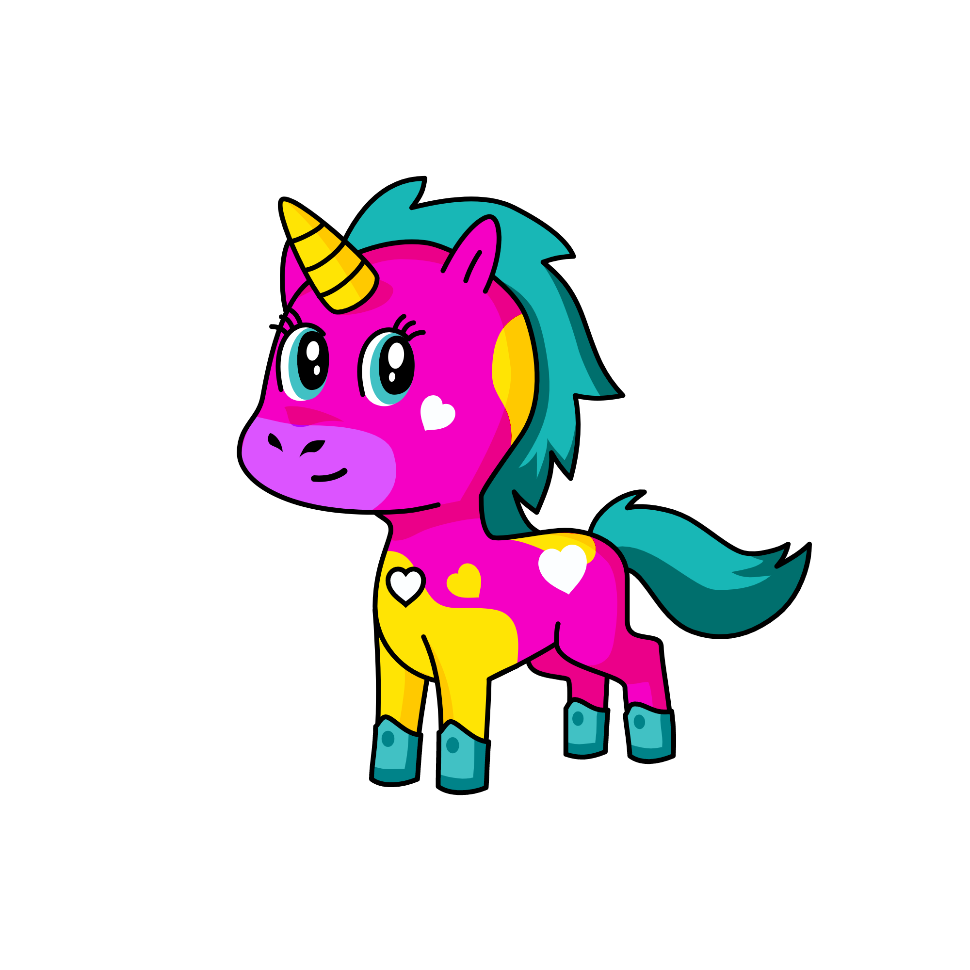 Unicorns on Wheels Mascot, the unicorn
