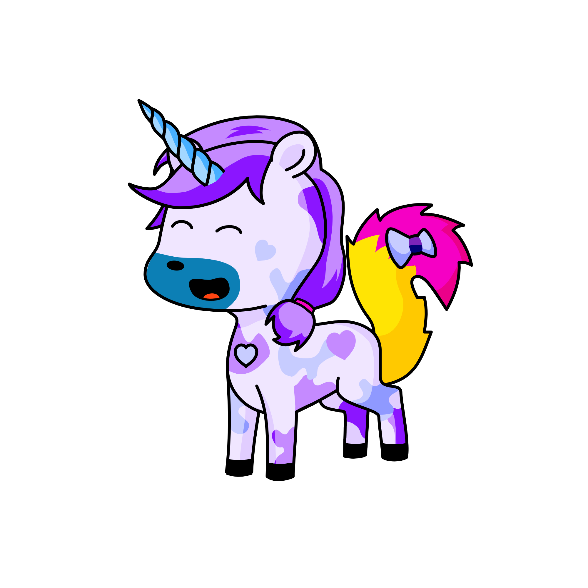Rainbow, the unicorn