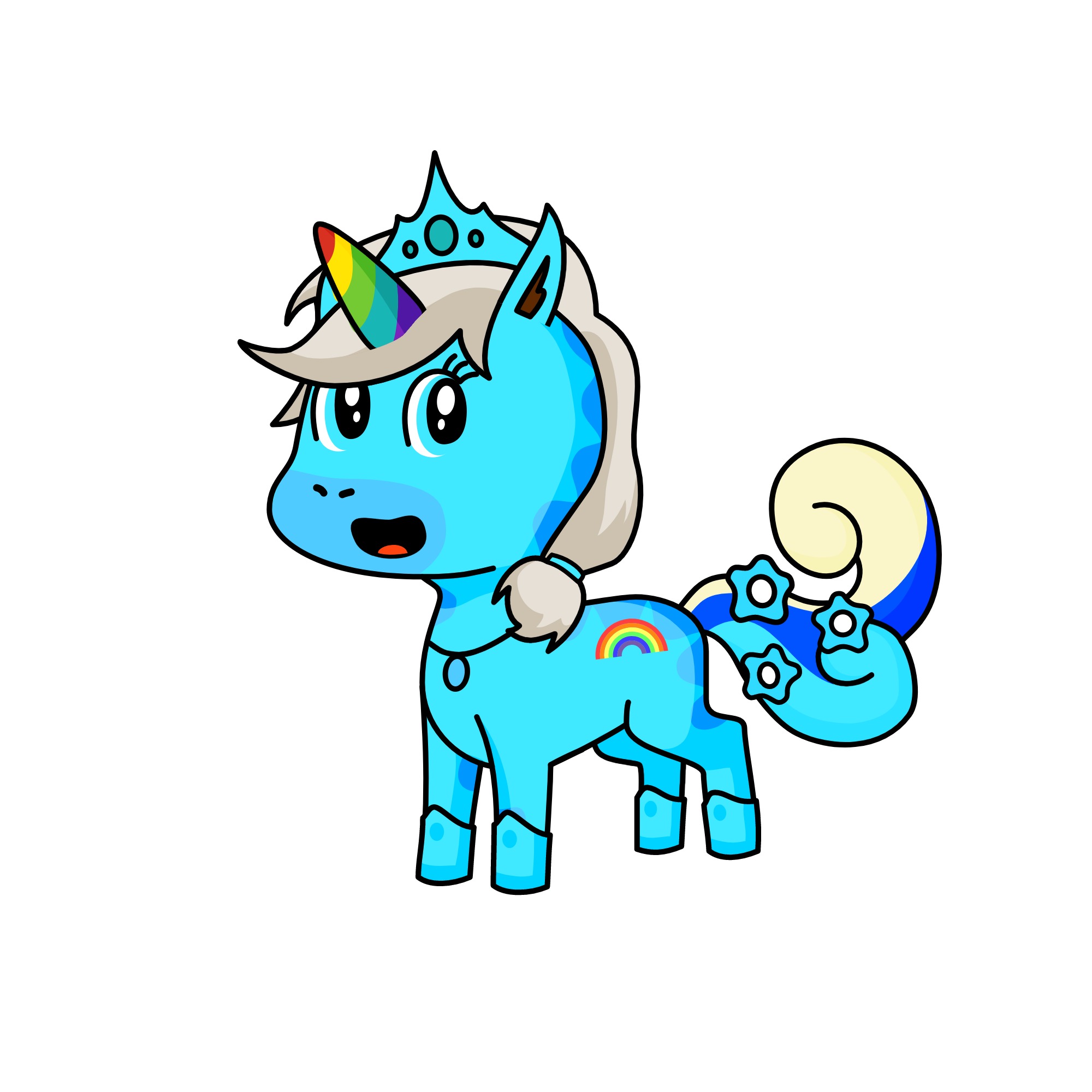 Harly blue, the unicorn
