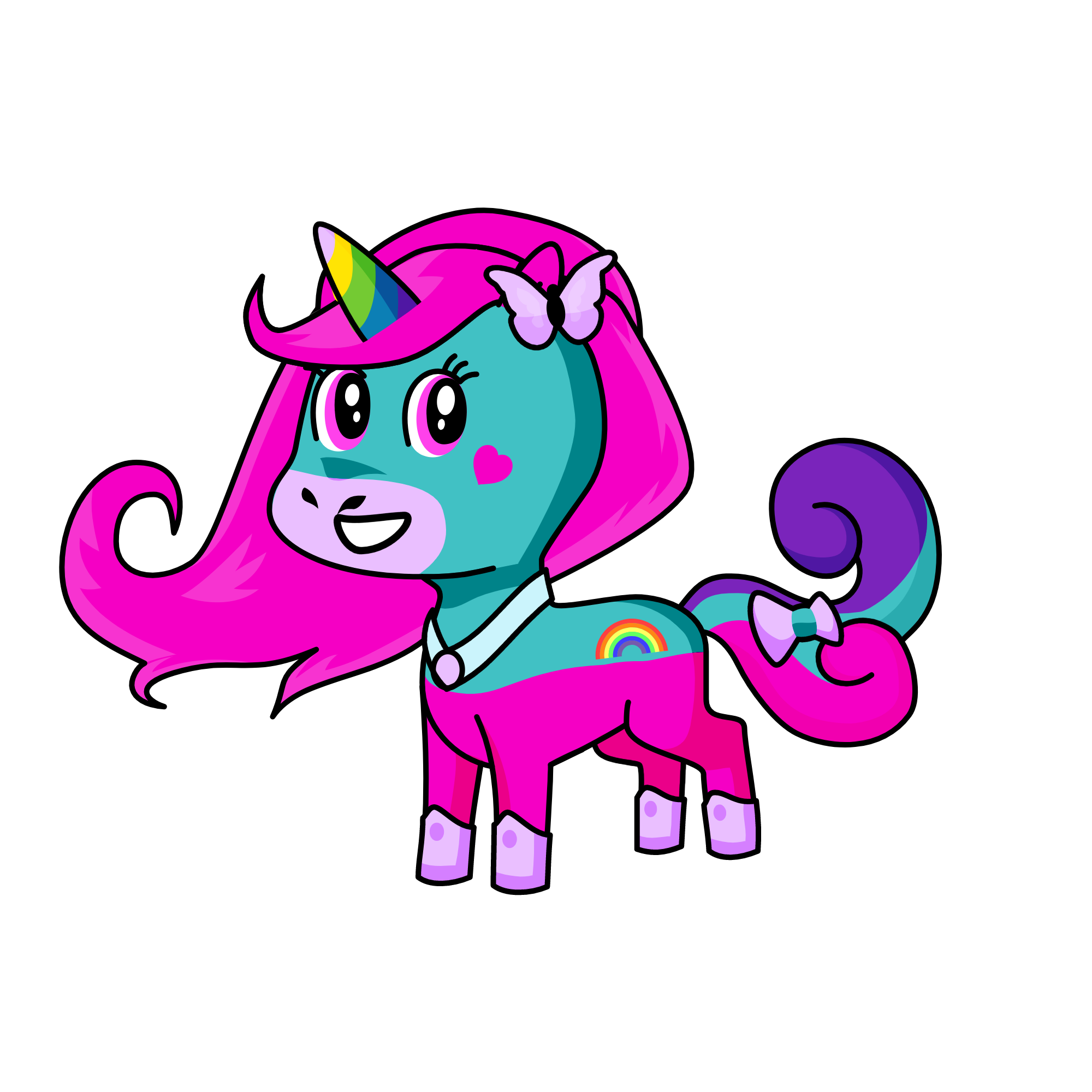 cute, the unicorn