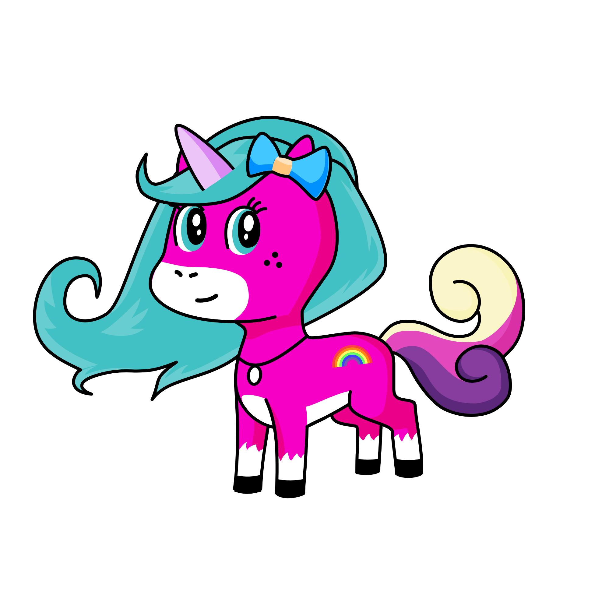 Rainbow, the unicorn