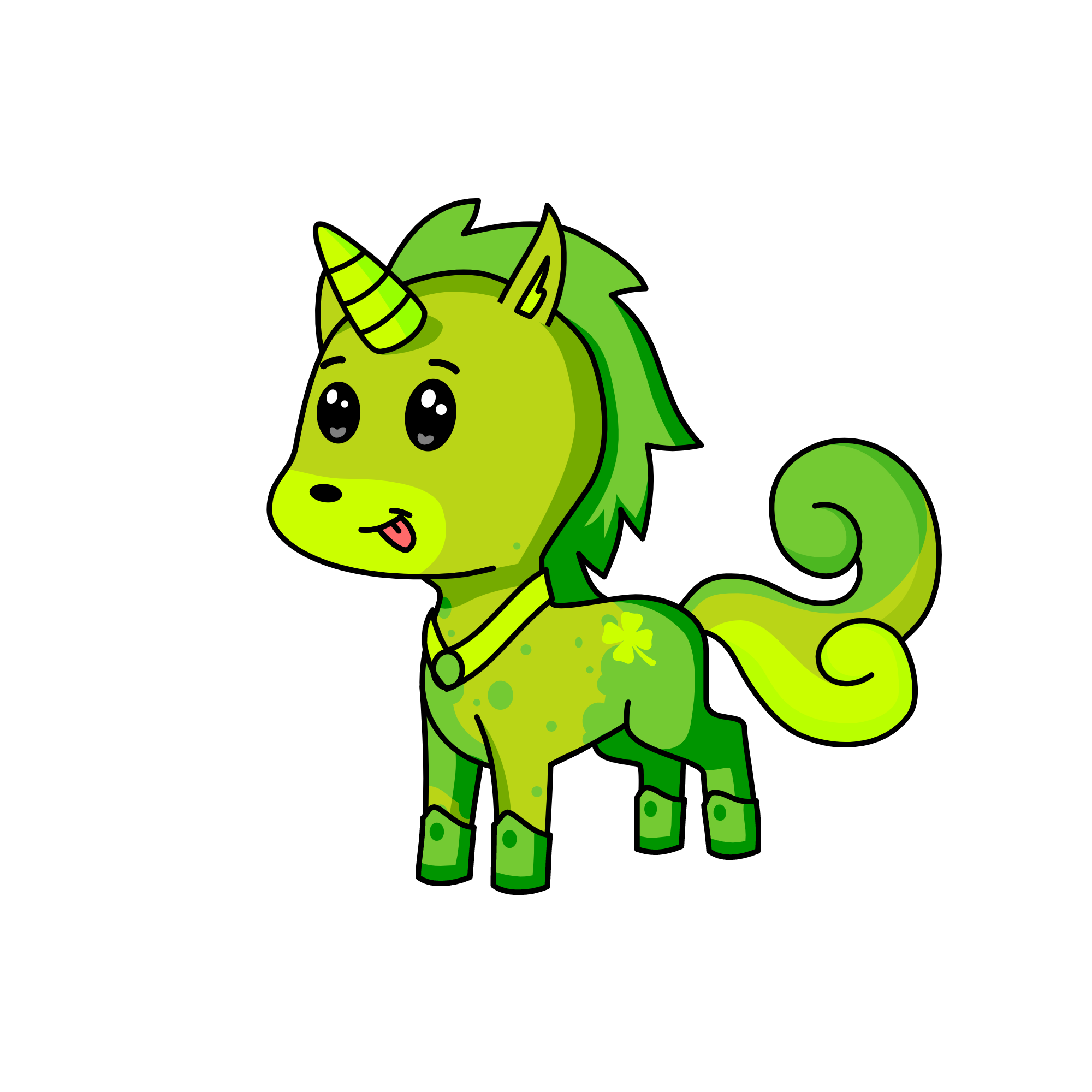 Green bean, the unicorn