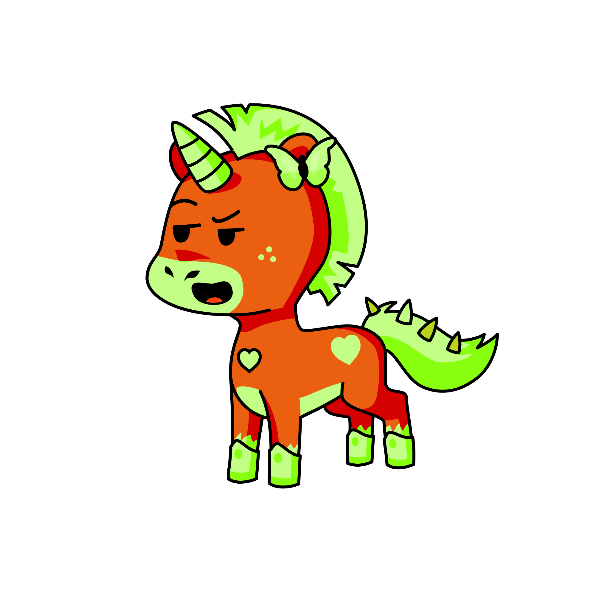 Butter fly, the unicorn