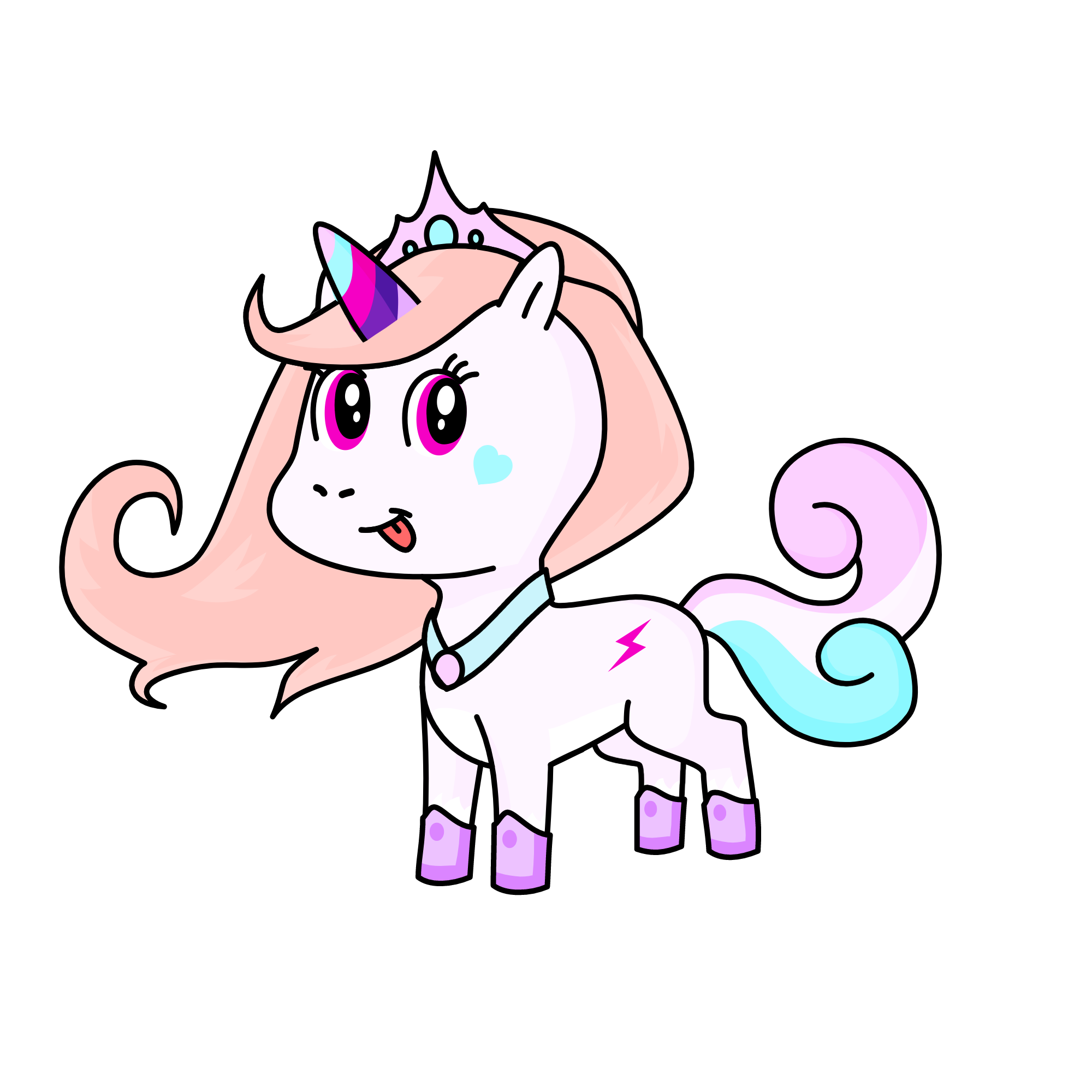 bleuberypinkheart, the unicorn