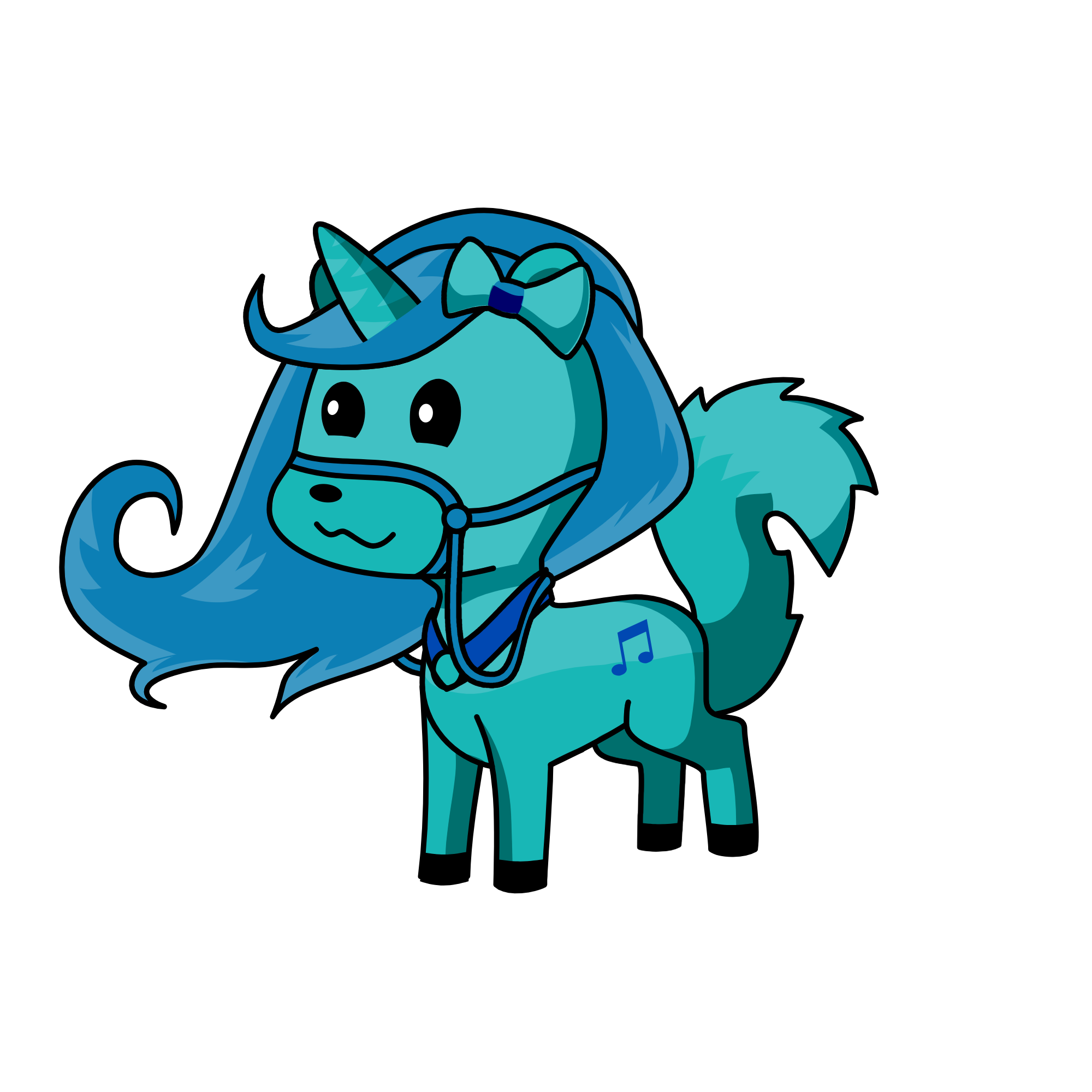 Snow crystal, the unicorn