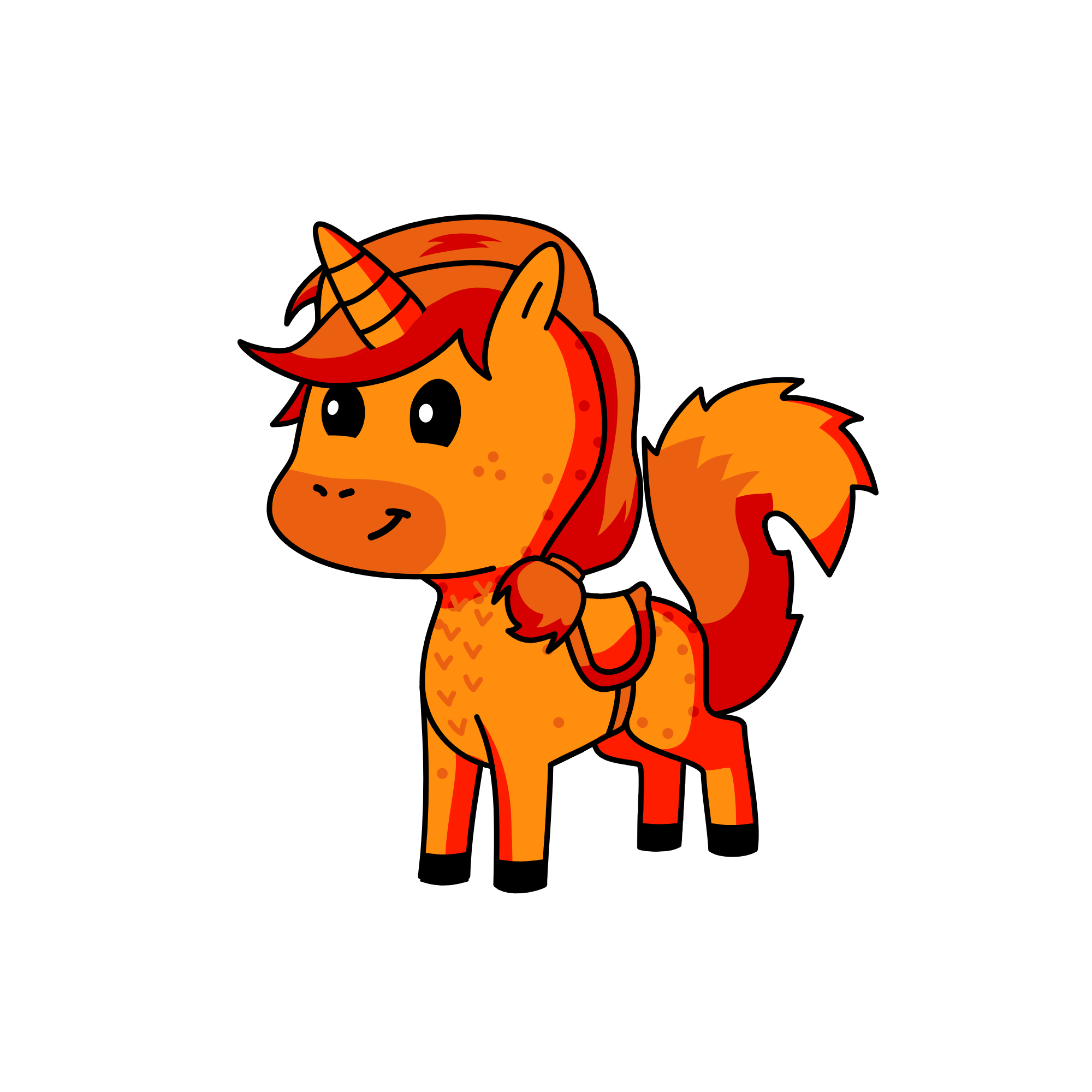 Red horn, the unicorn