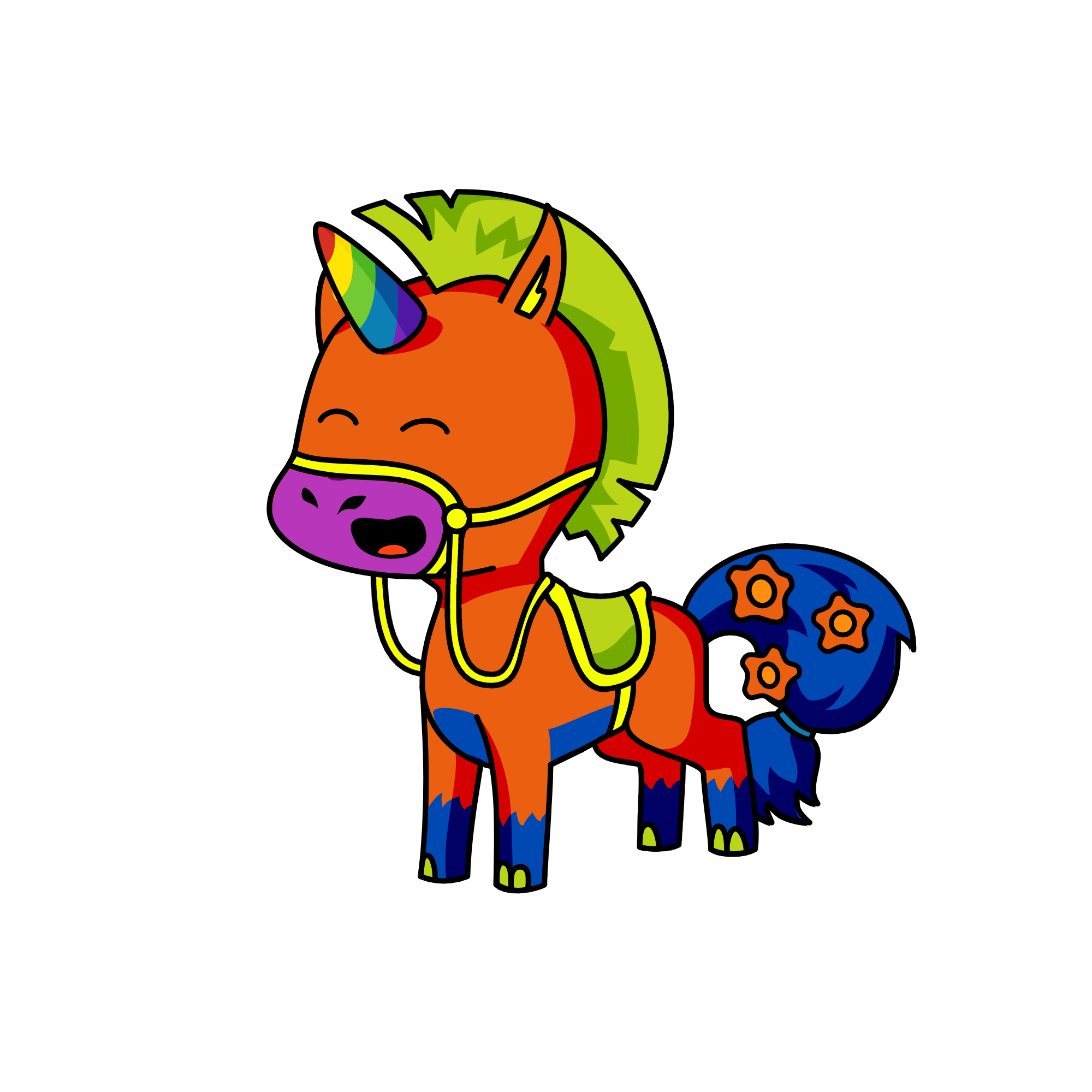 Rain bow, the unicorn