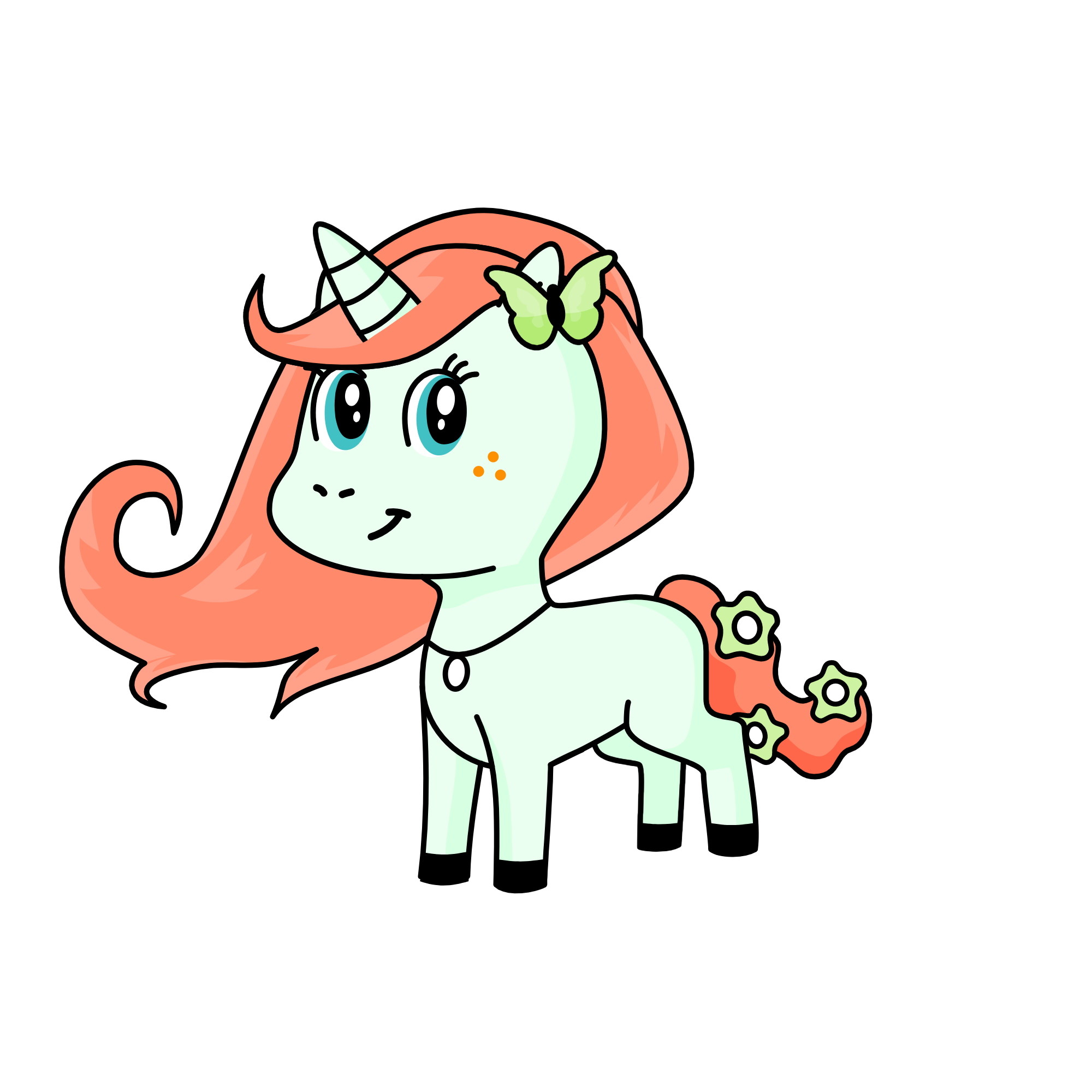 Mint, the unicorn