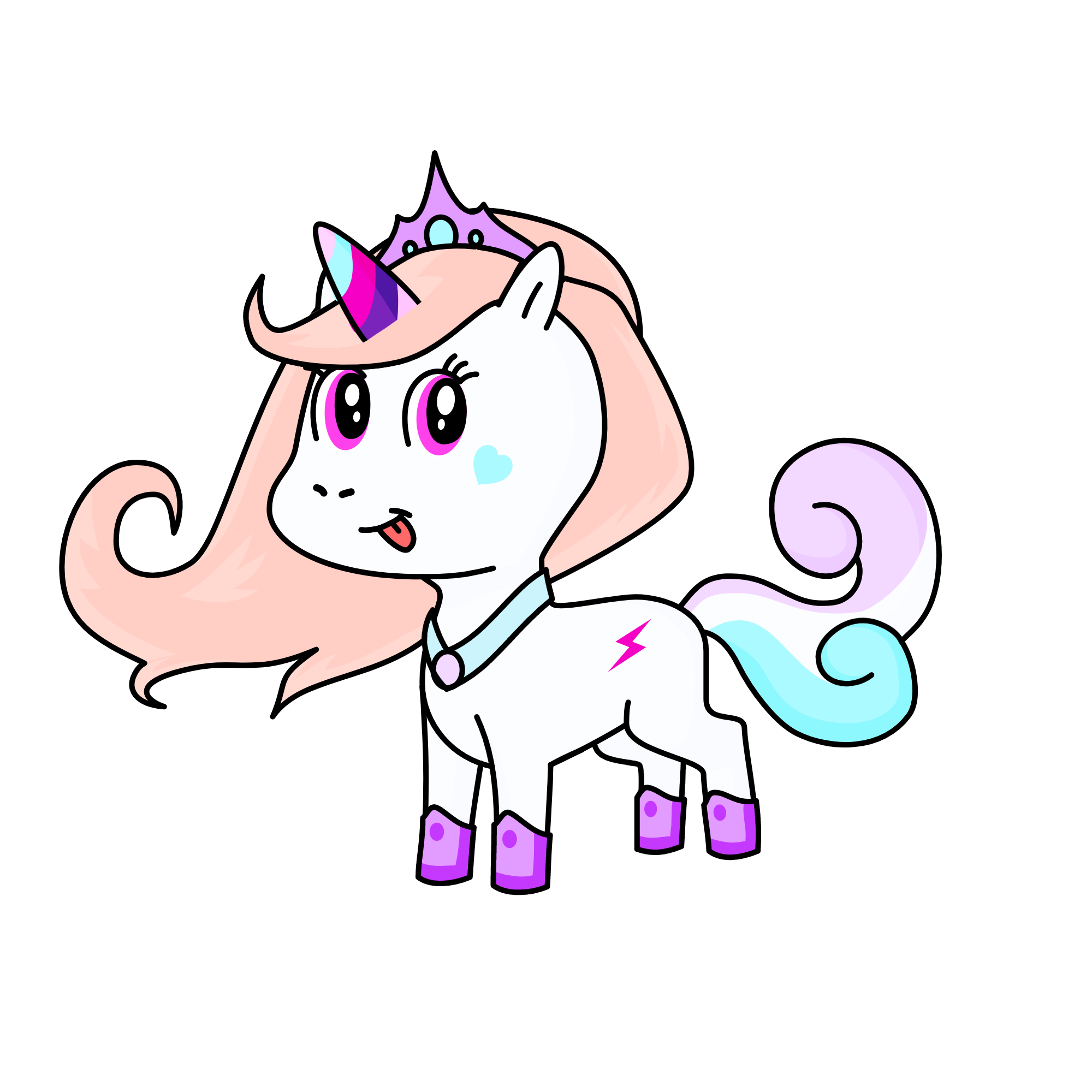 BlueberryPinkHeart, the unicorn