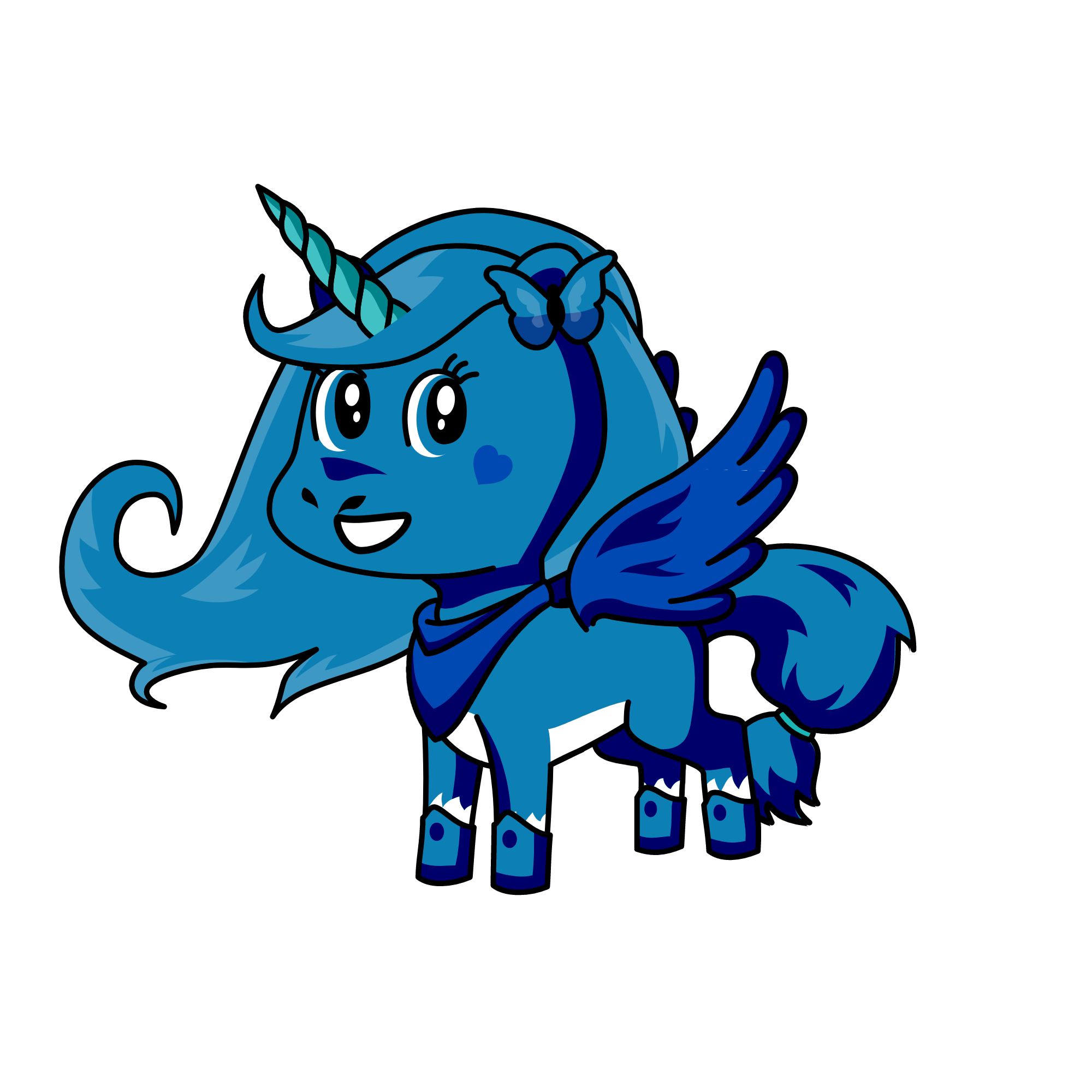 Blueberry fruit, the unicorn