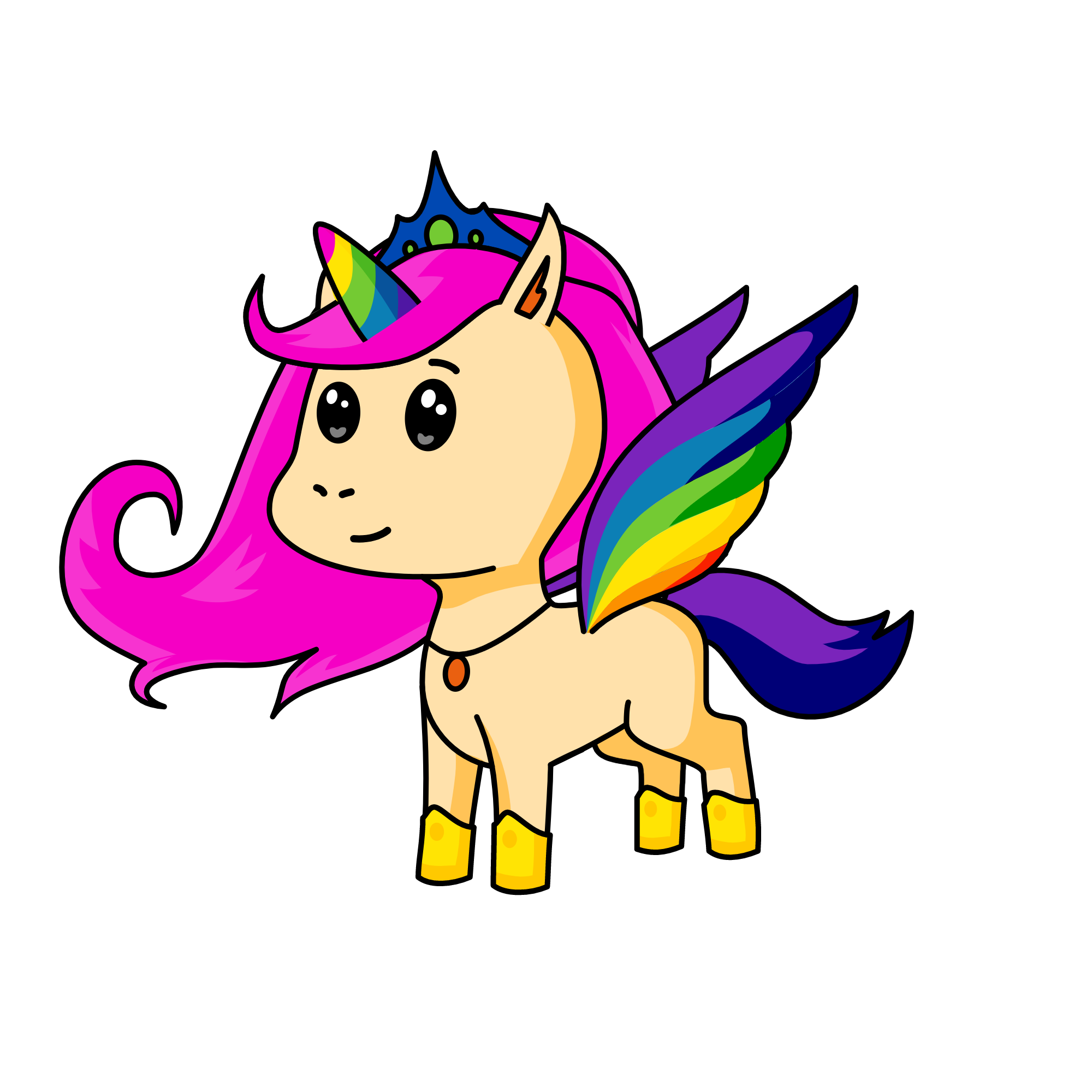Rainbow, the unicorn