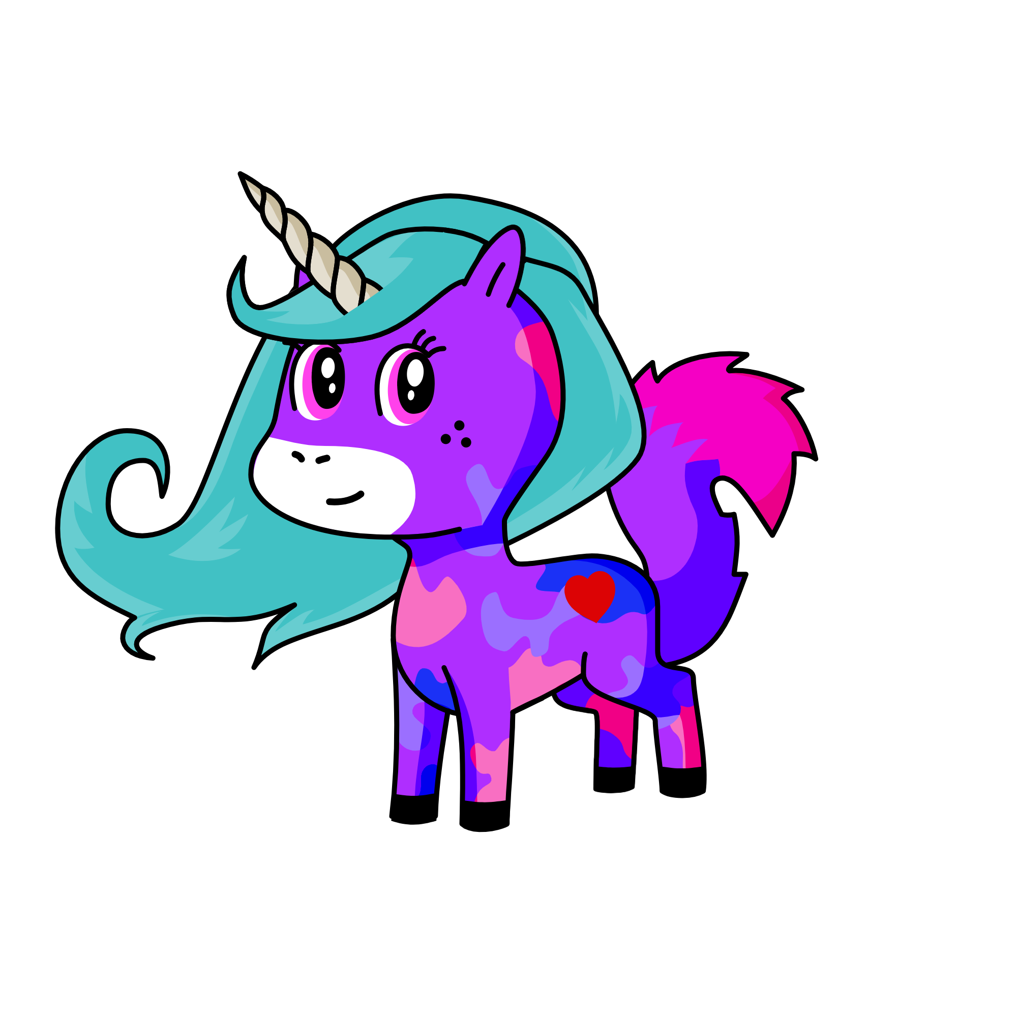 Violet, the unicorn