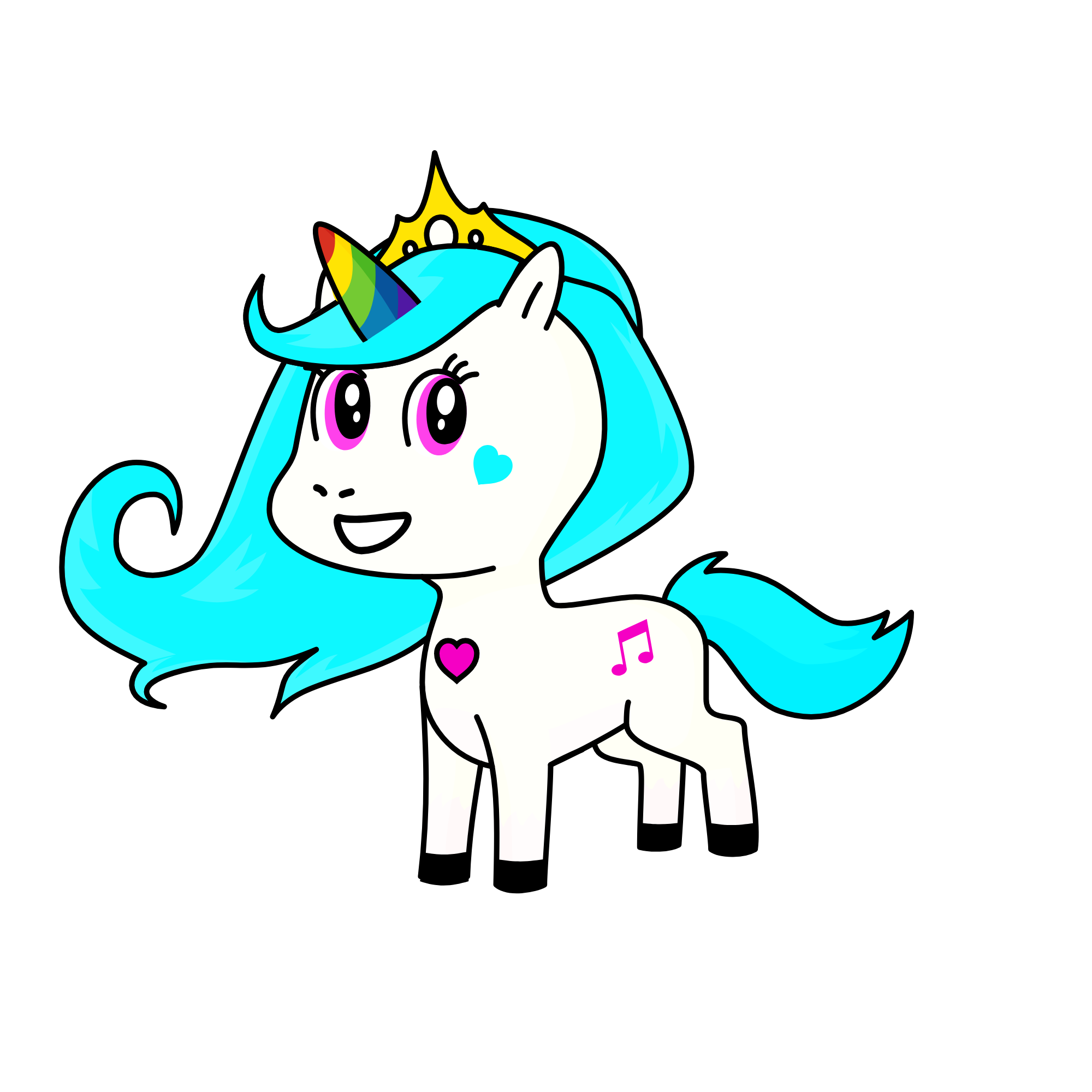 RAINBOW SPARKLE, the unicorn