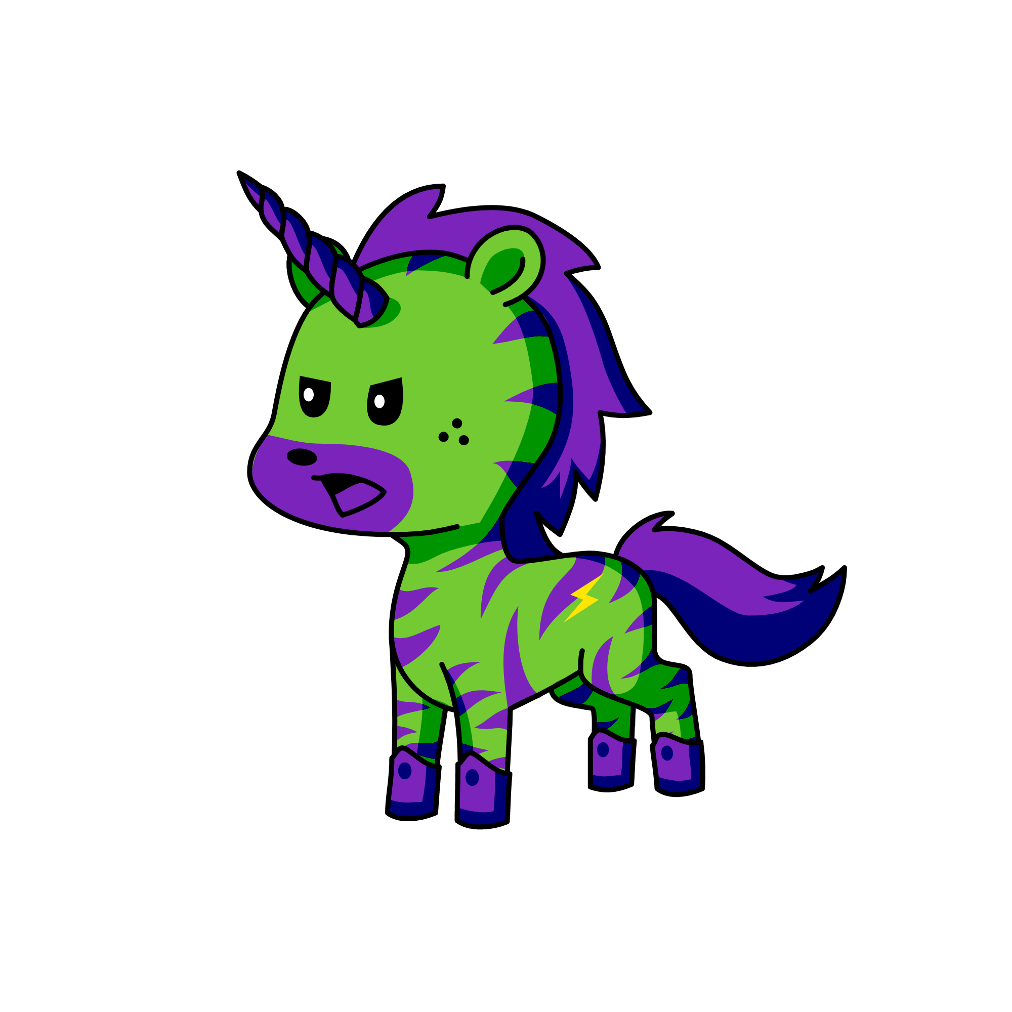 Fierce horn, the unicorn