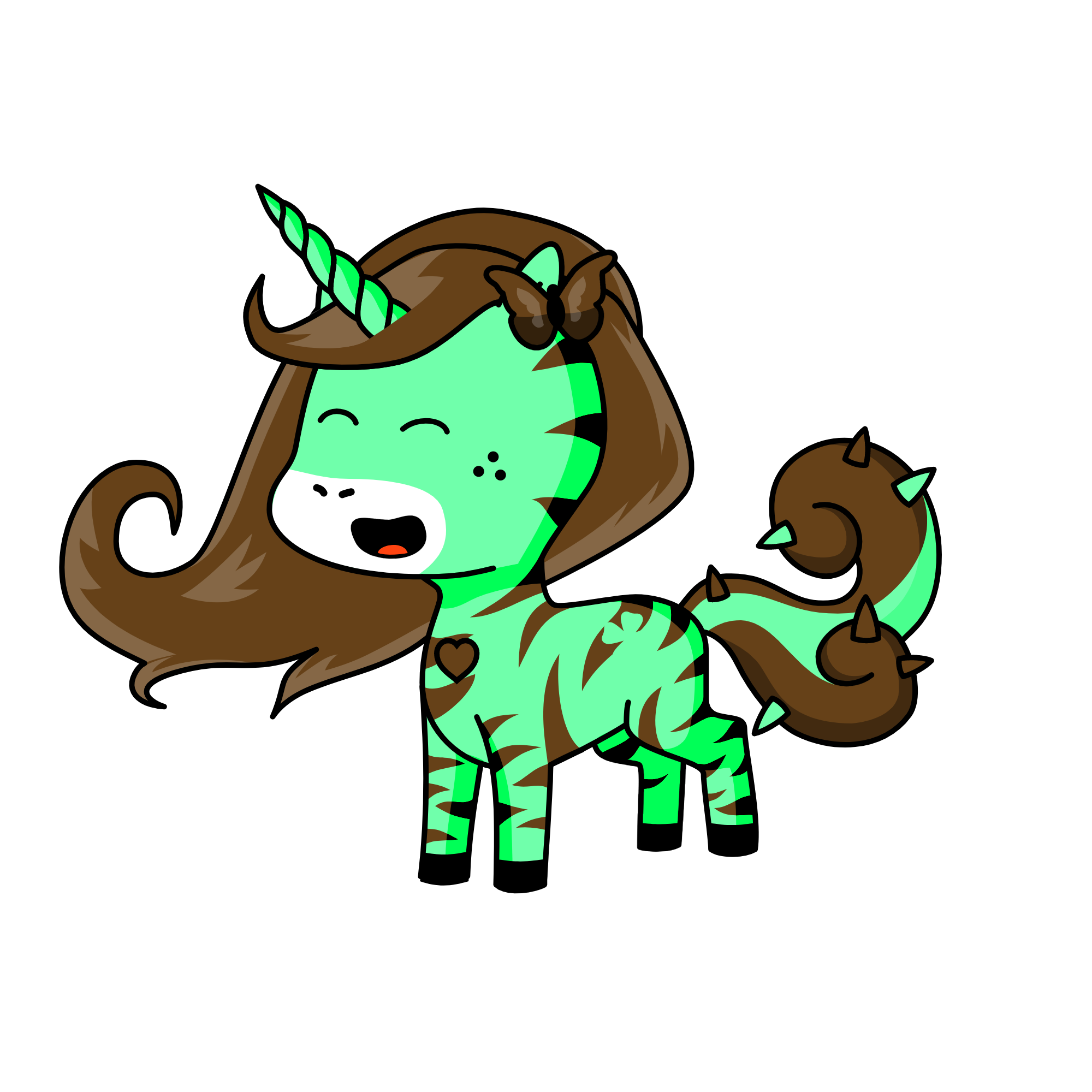 Minty McChoc, the unicorn