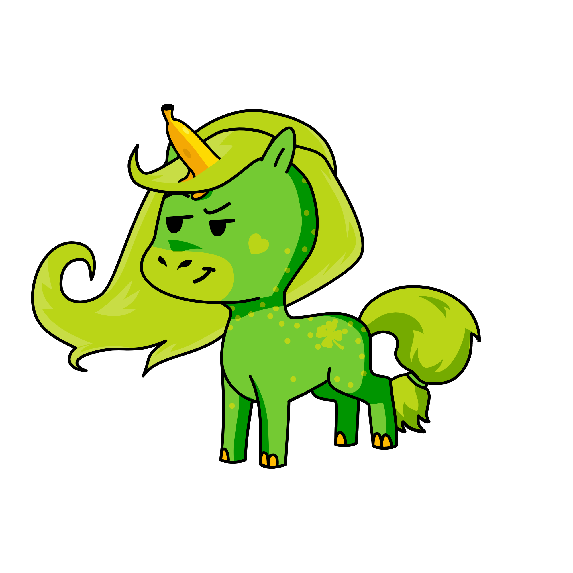 GREEN GREEN, the unicorn