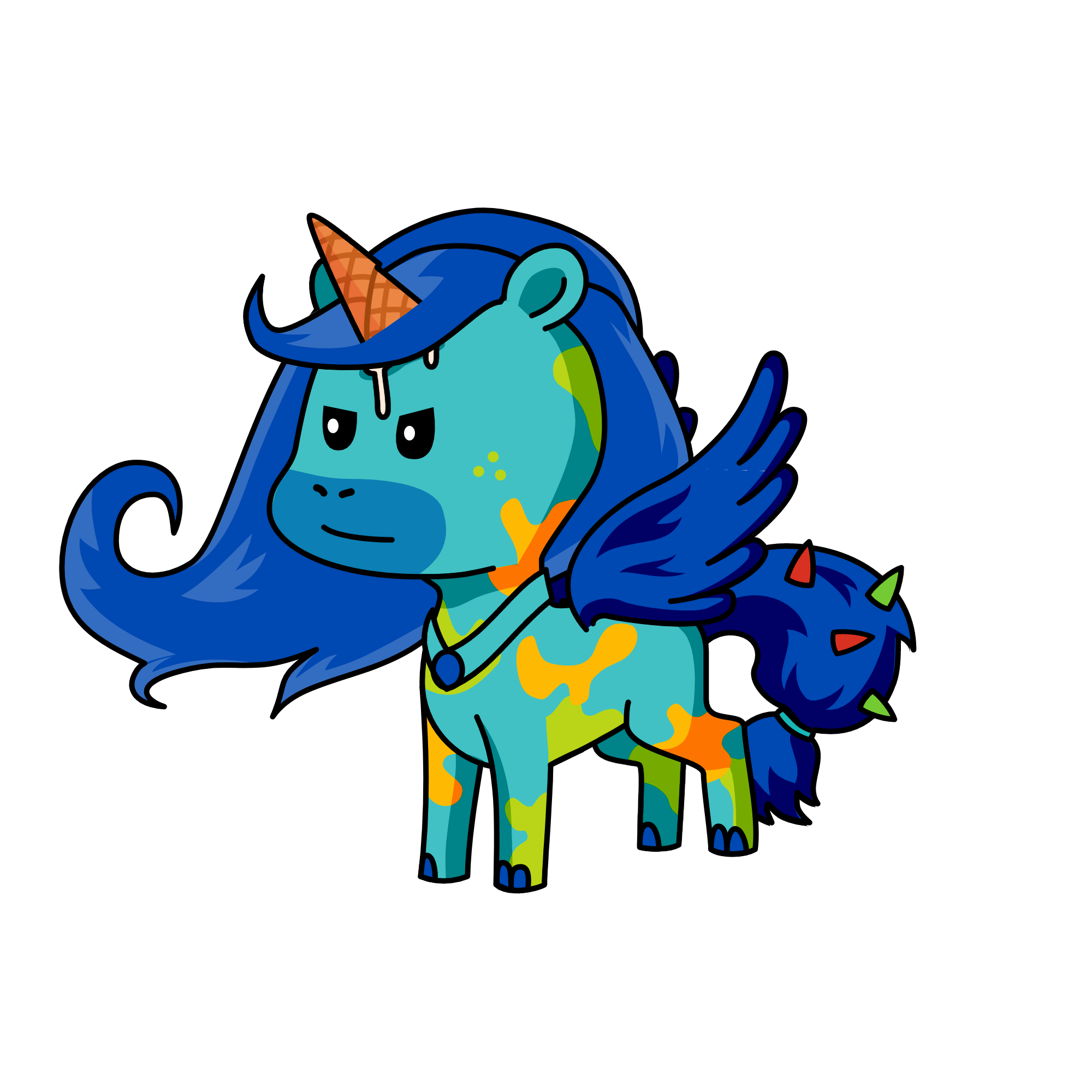 Cristal snow flake, the unicorn