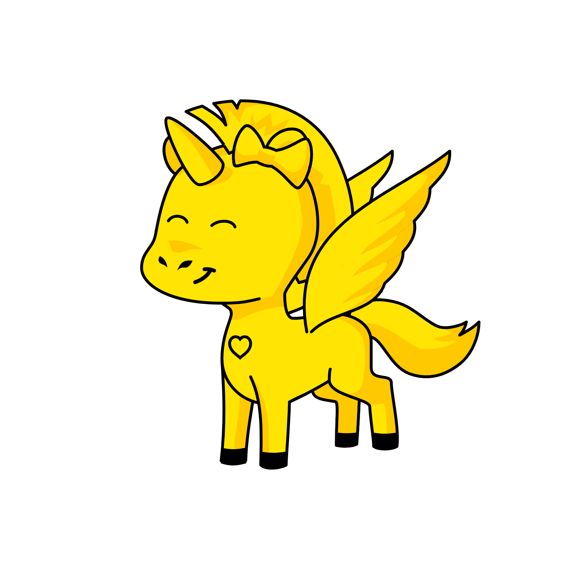Sun heart, the unicorn