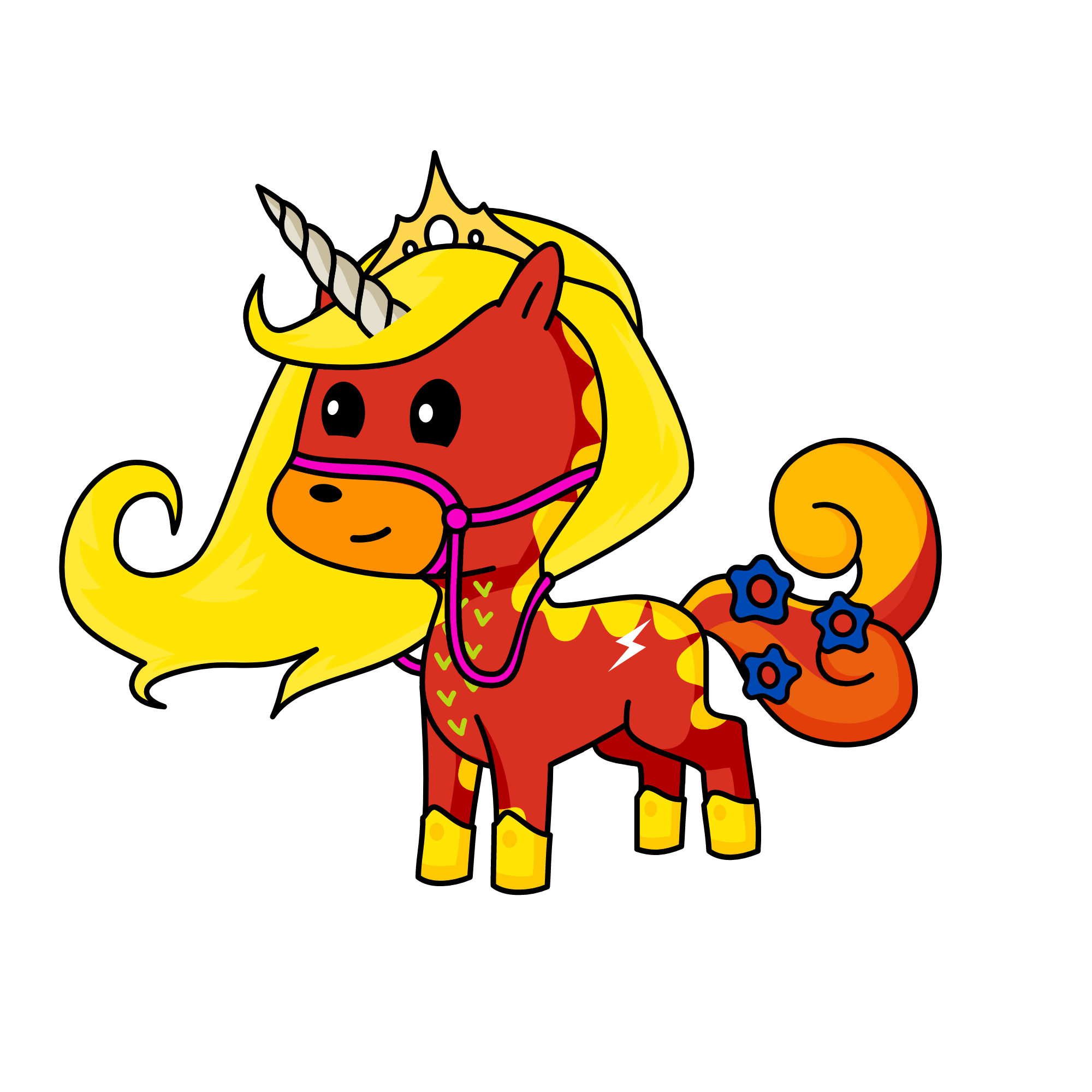 Fire flamer, the unicorn
