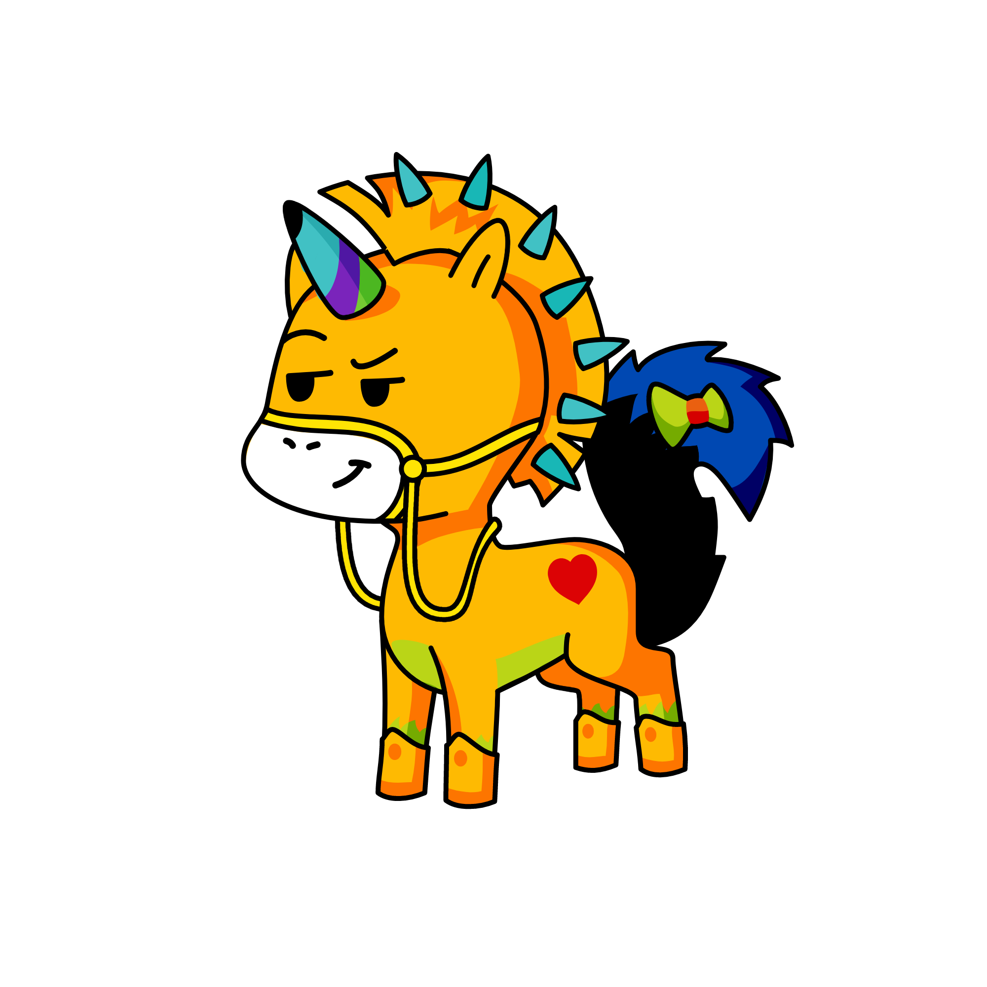 Yellow, the unicorn