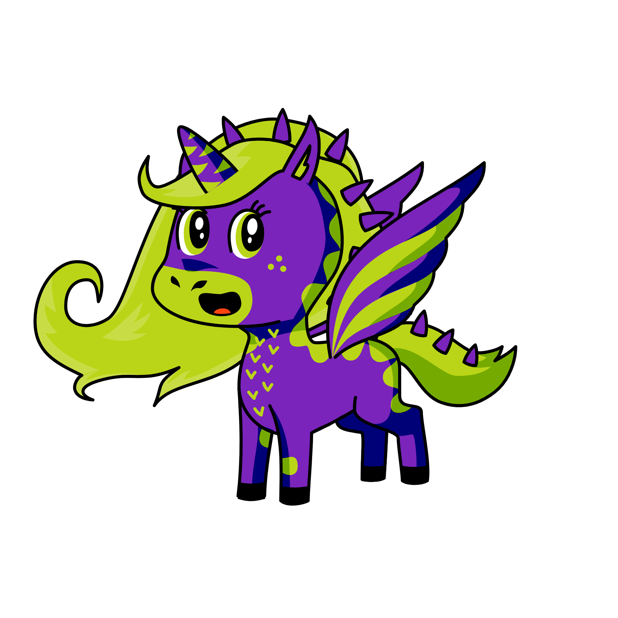Spiky, the unicorn