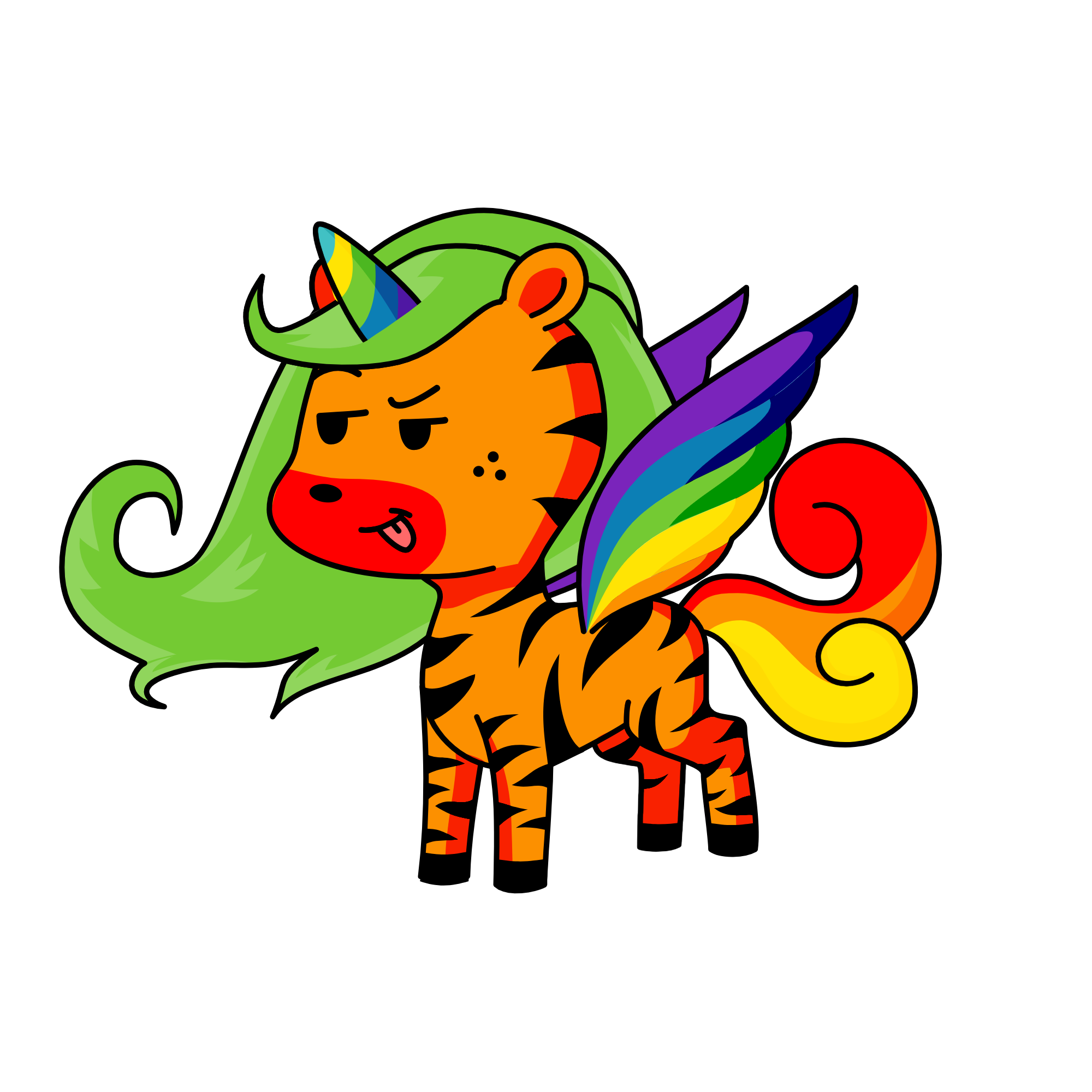 Rain bow dash, the unicorn