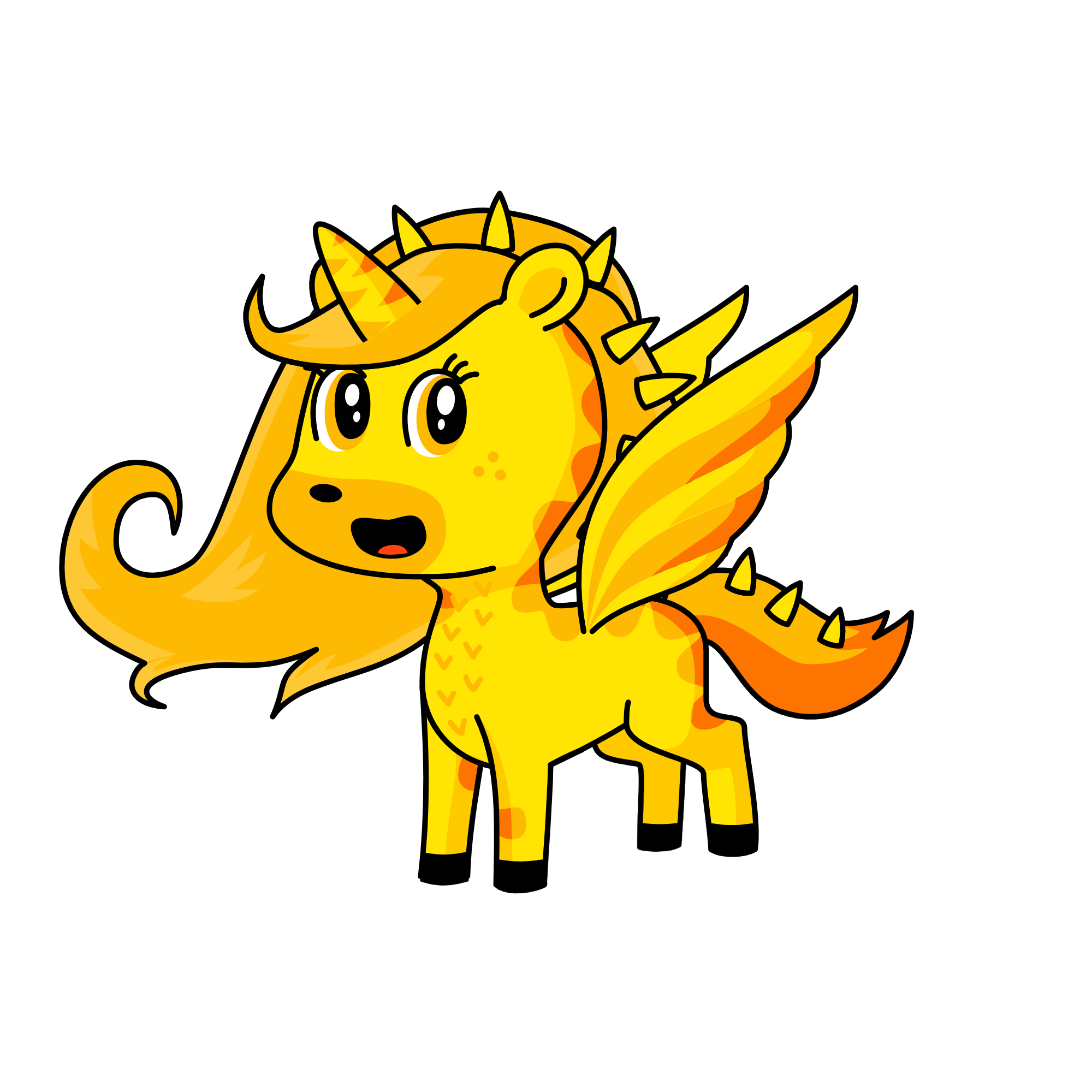 Spiky, the unicorn