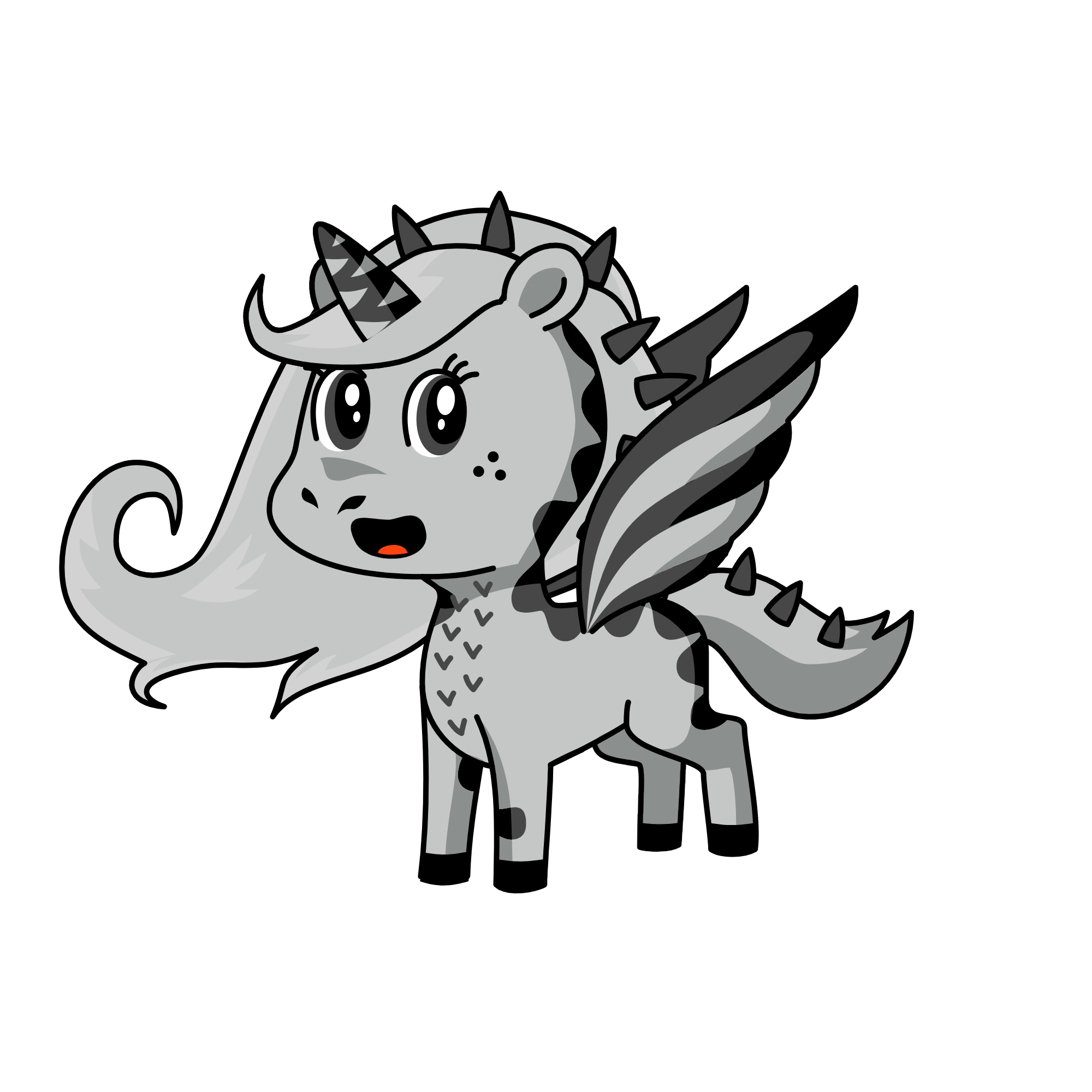 Spiky, the unicorn