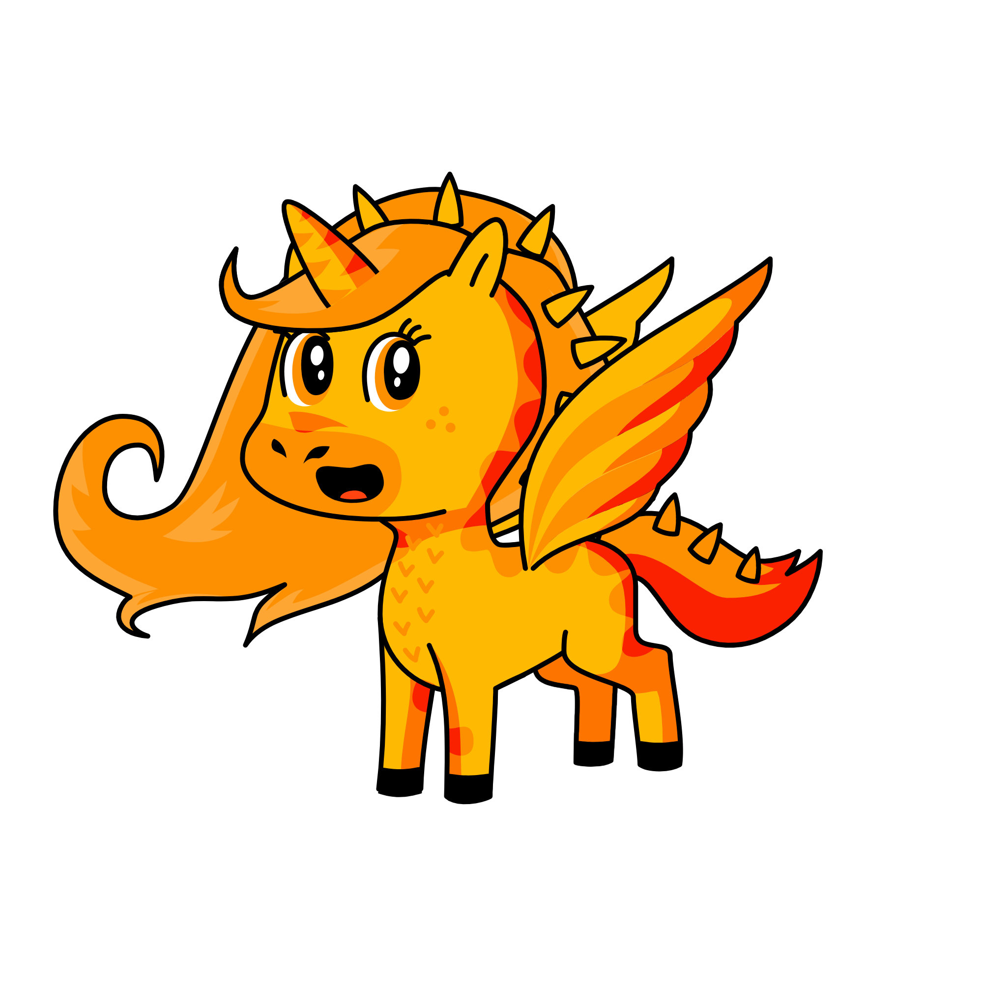 Spiky, the unicorn
