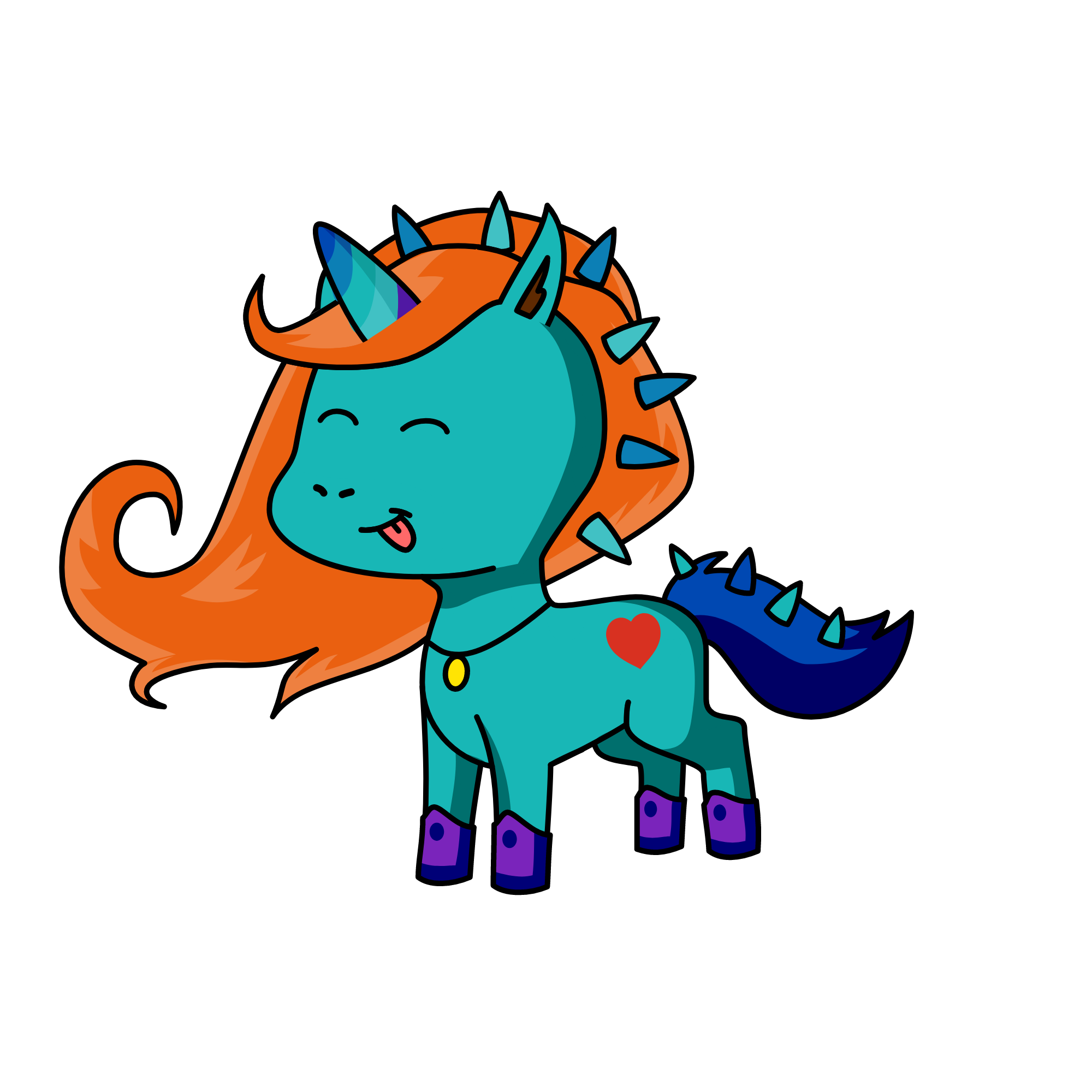 the woman of fire, the unicorn