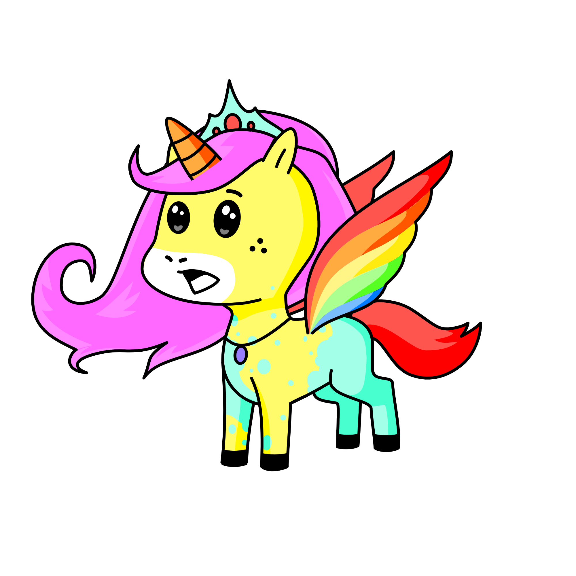 kinda pastal, the unicorn
