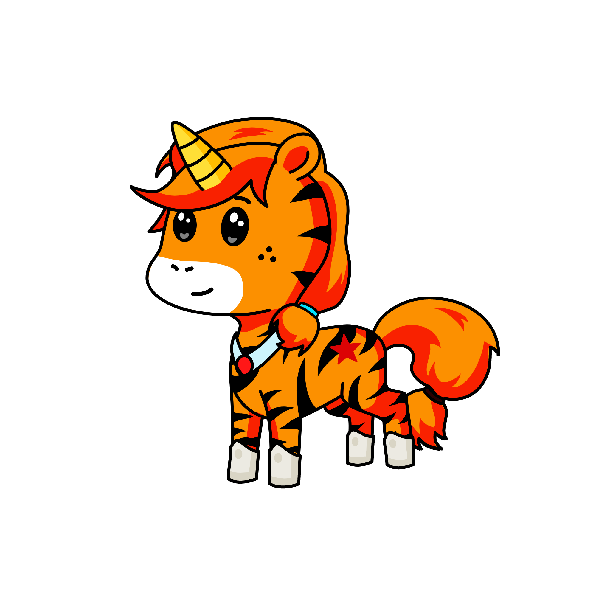 tiger, the unicorn