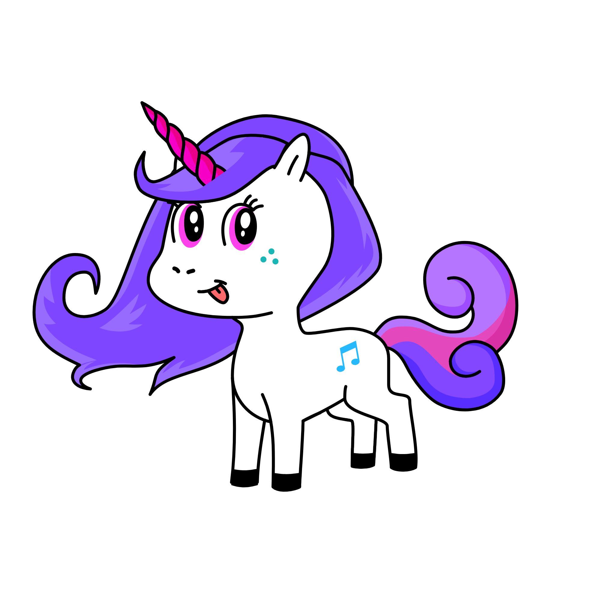 purple, the unicorn