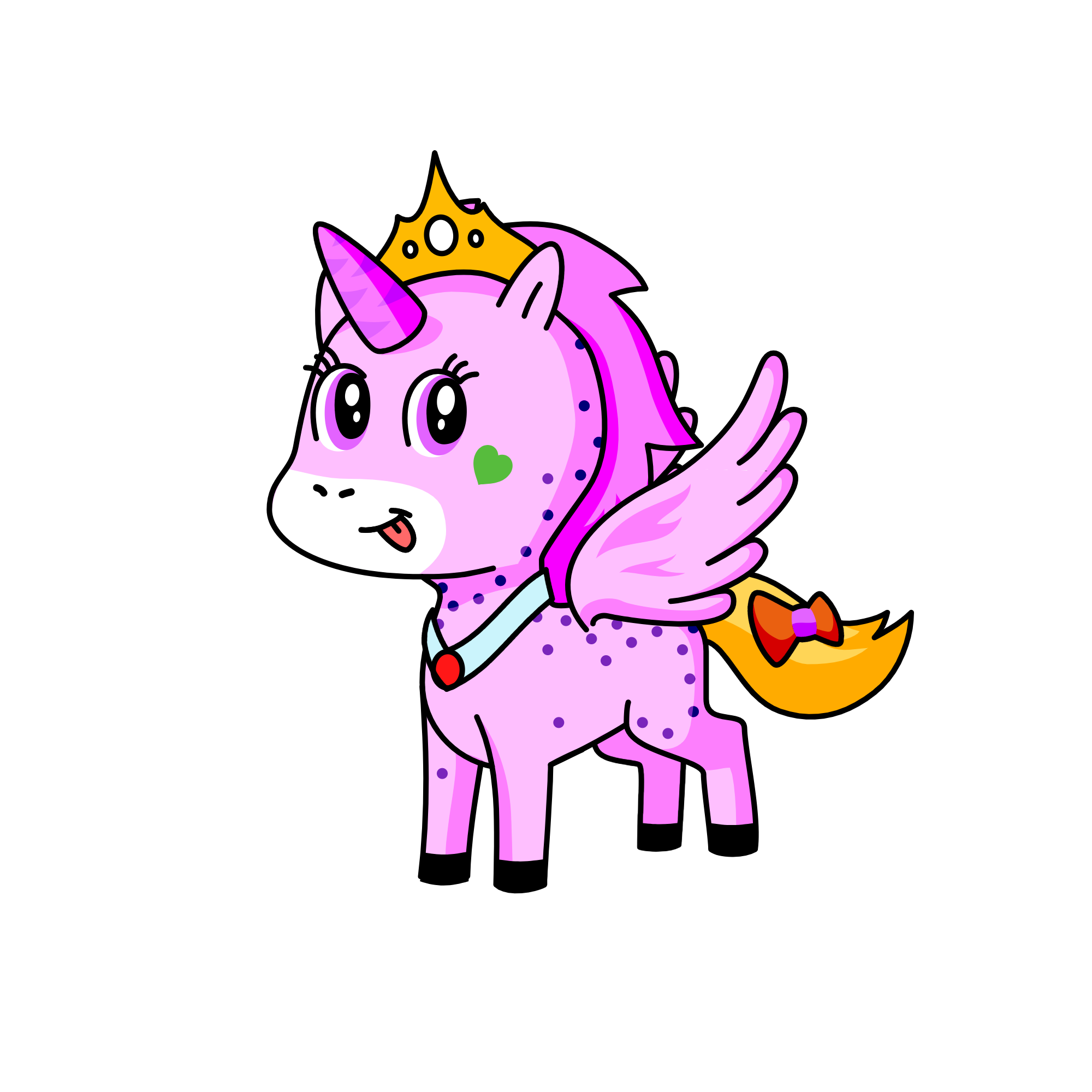 Indigo, the unicorn