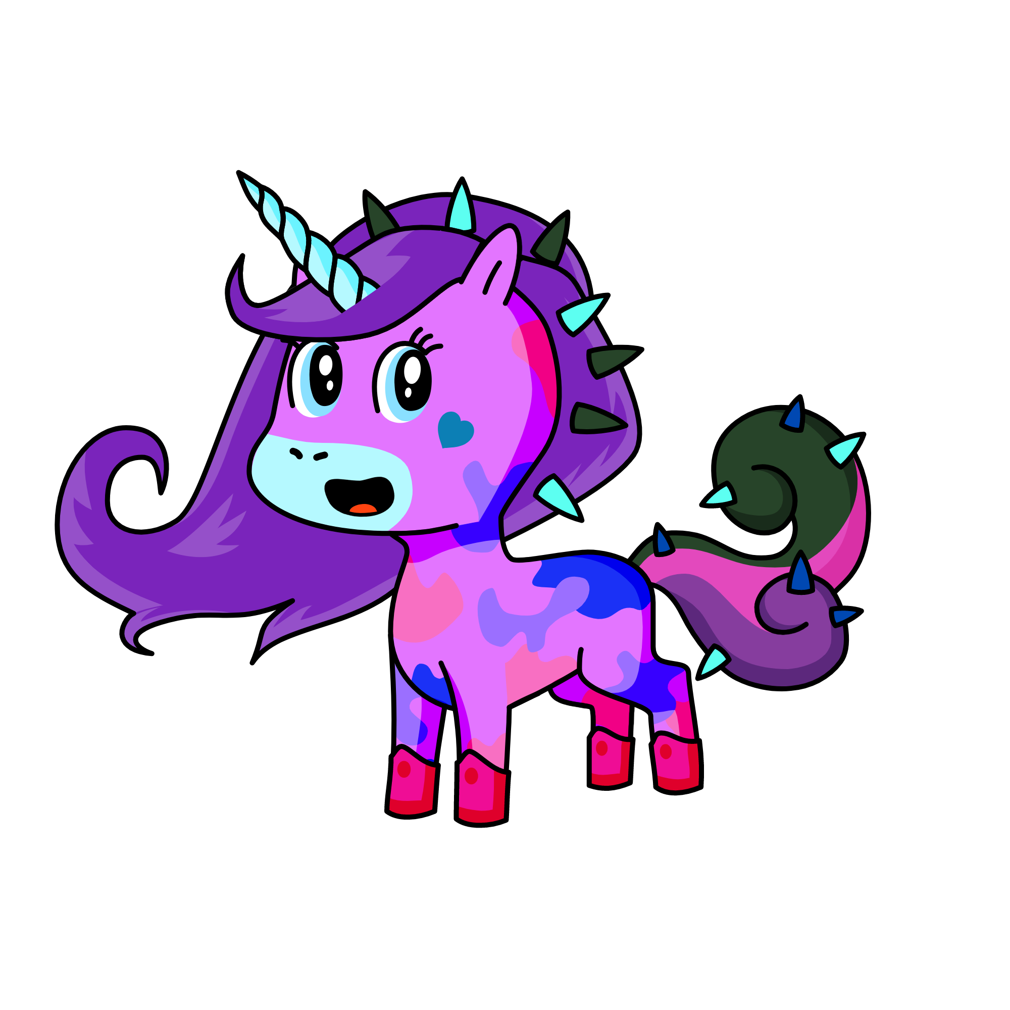 the spike girl, the unicorn