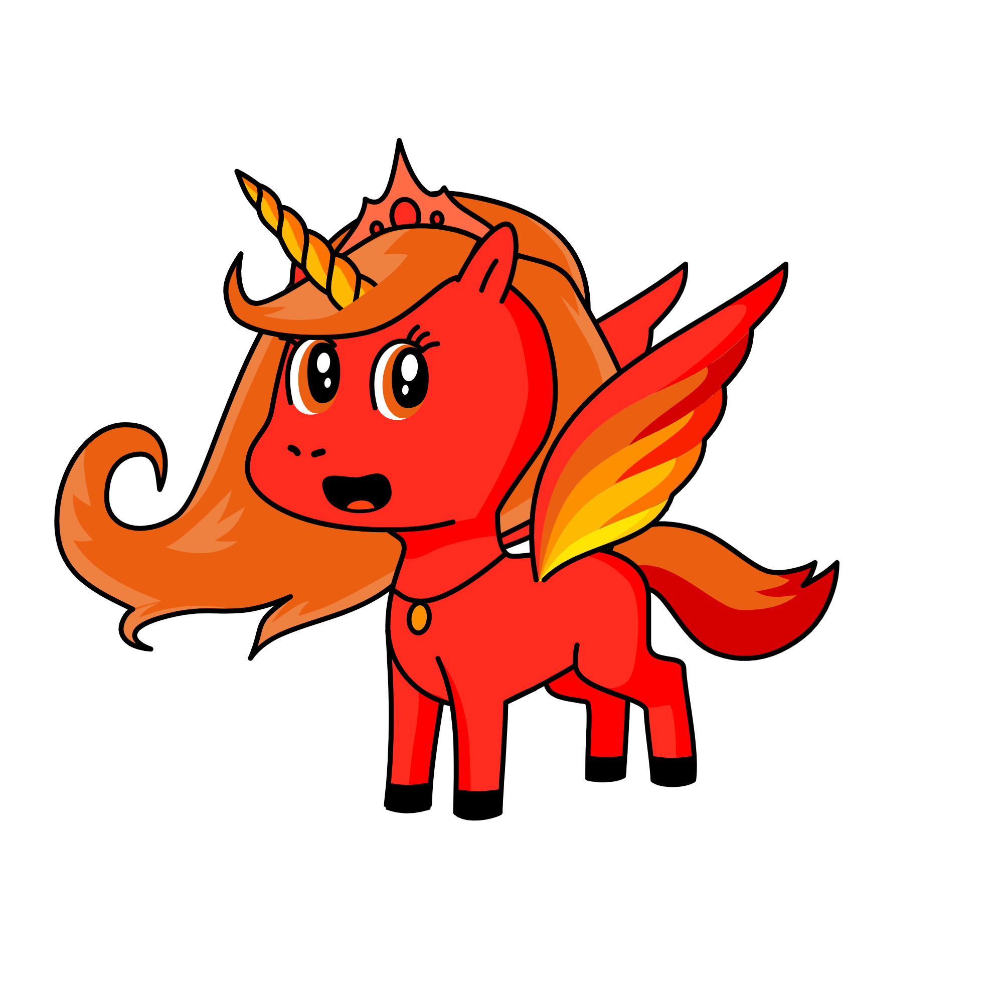 The Queen Of Fire, the unicorn